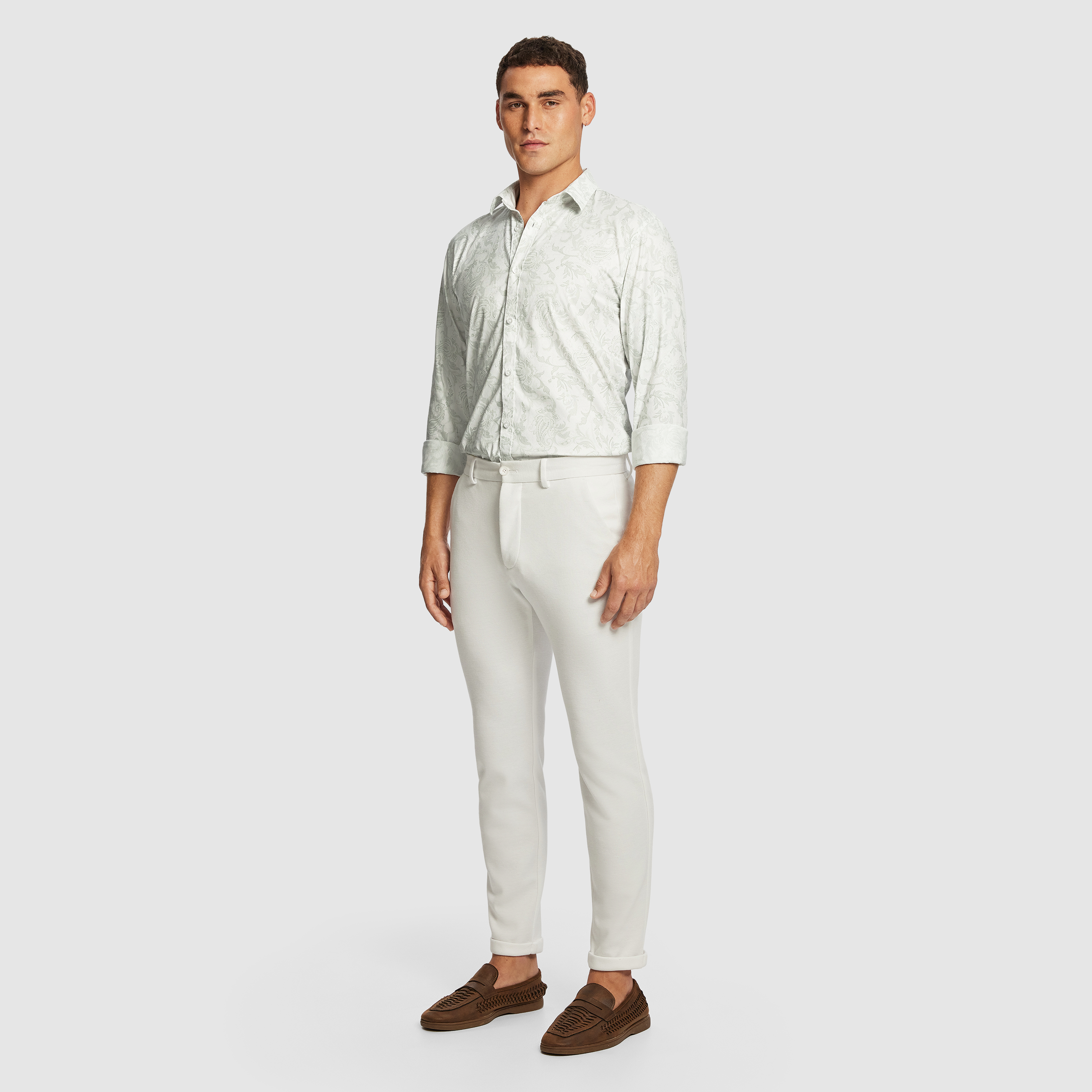 Sage Valencia Slim Paisley Shirt