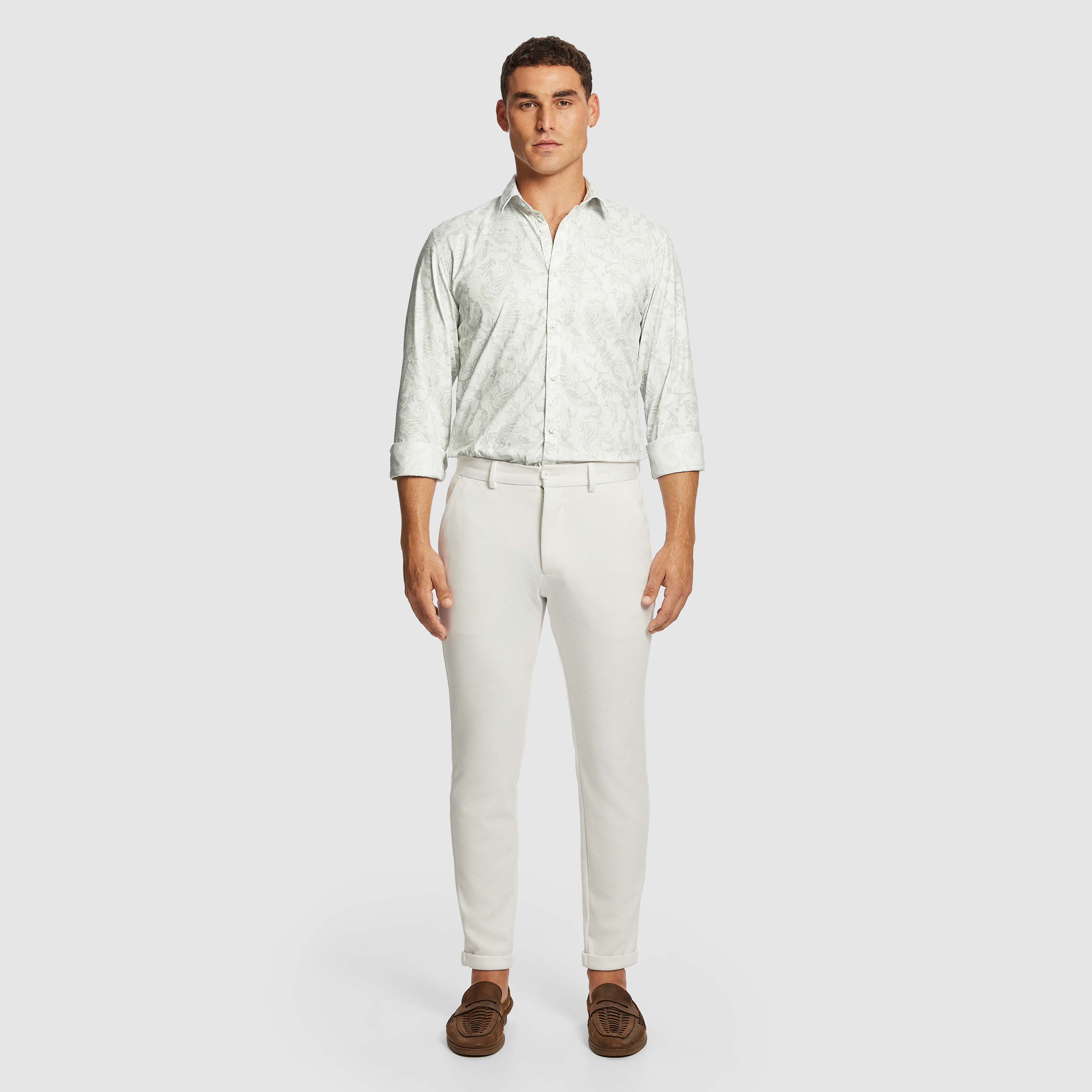 Sage Valencia Slim Paisley Shirt