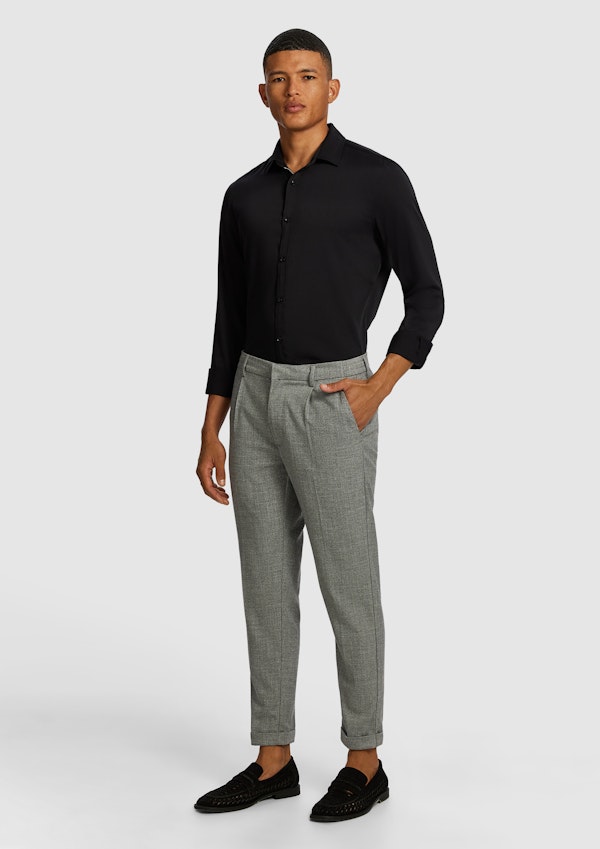 Black Heathcoat Slim Bamboo Shirt