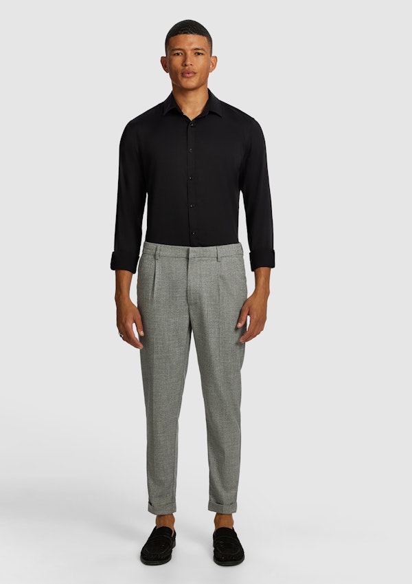 Black Heathcoat Slim Bamboo Shirt