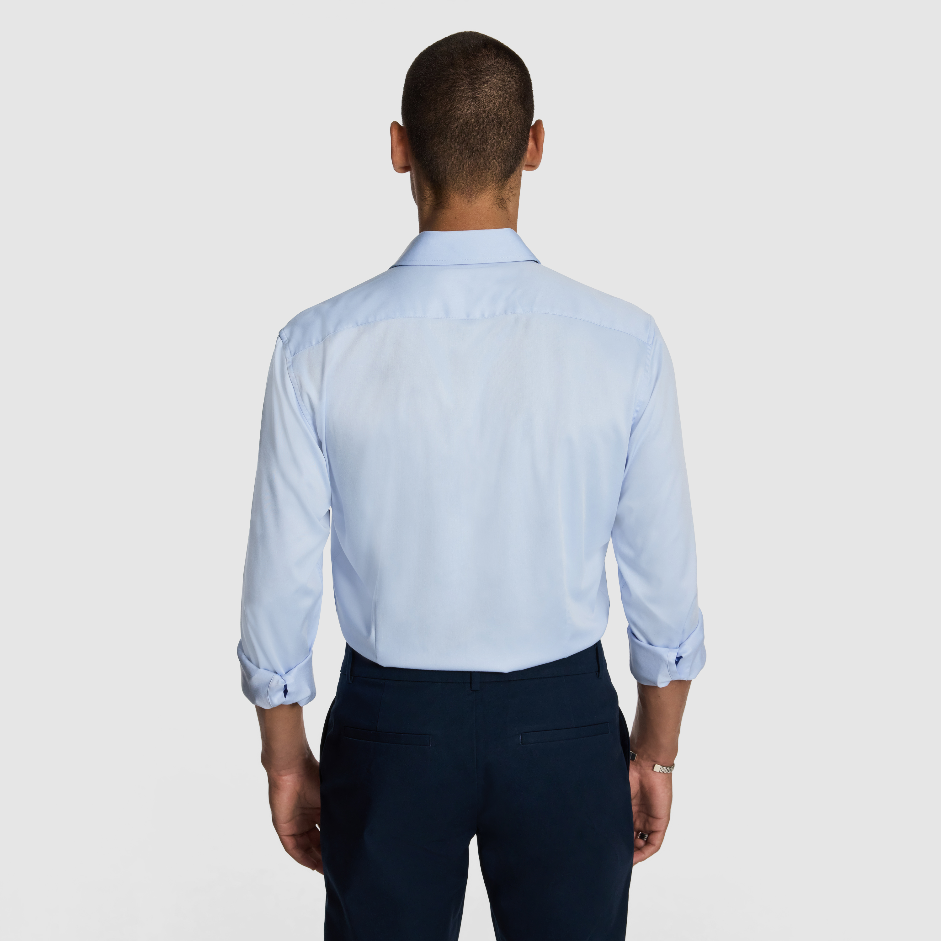 Light Blue Heathcoat Slim Bamboo Shirt