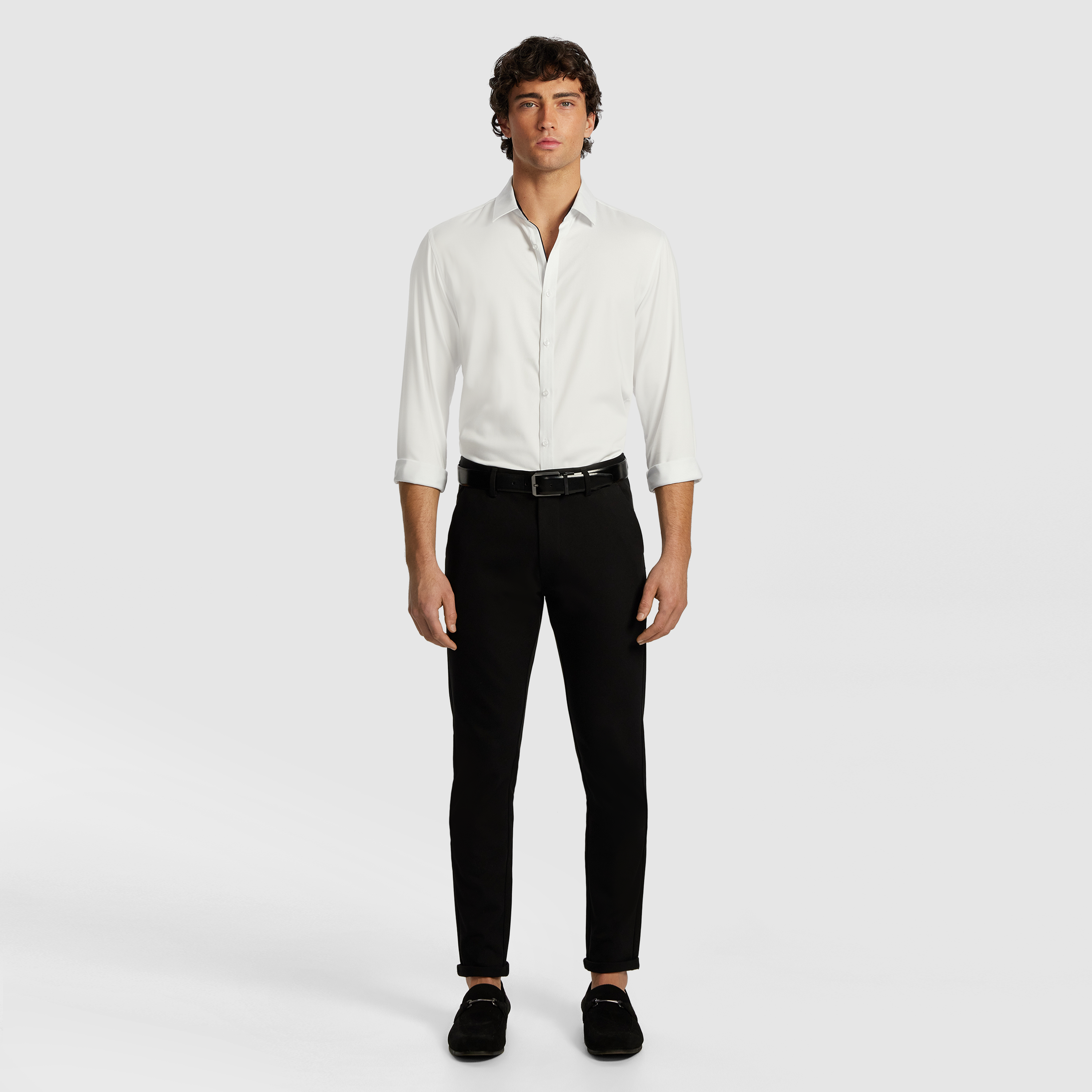 White Heathcoat Slim Bamboo Shirt