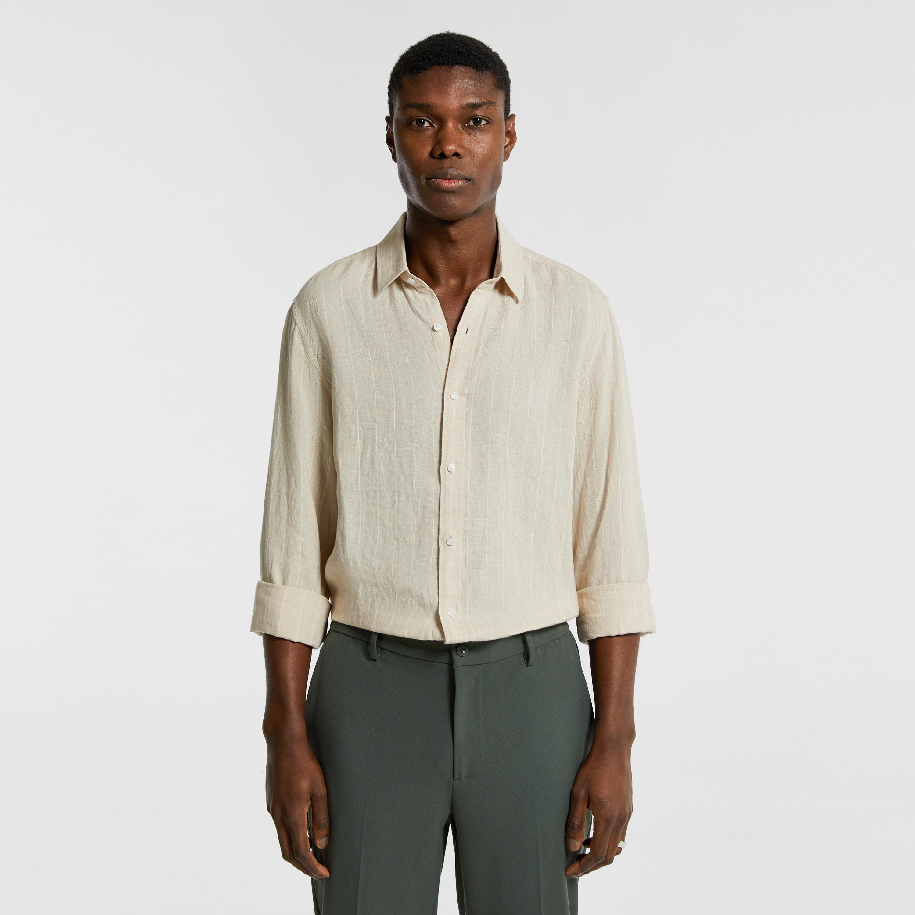 Circuit Stripe Linen Shirt