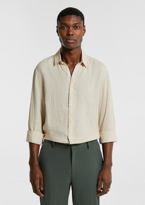 Circuit Stripe Linen Shirt