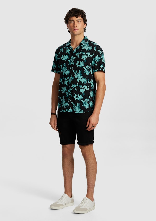 Christos Ripped Denim Short