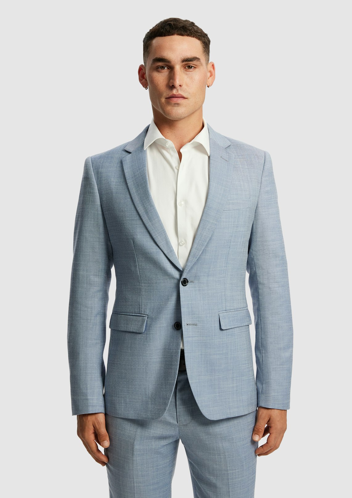 Jaxon Textured Stretch Slim Fit Suit Jacket