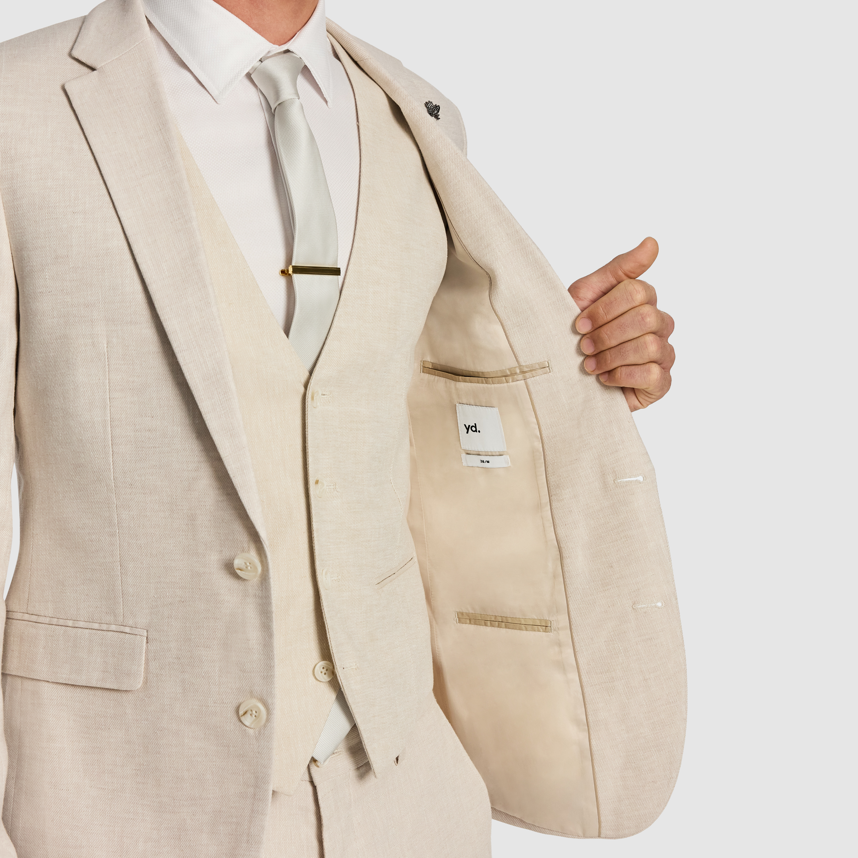 Carter Stretch Linen Blend Slim Suit Jacket