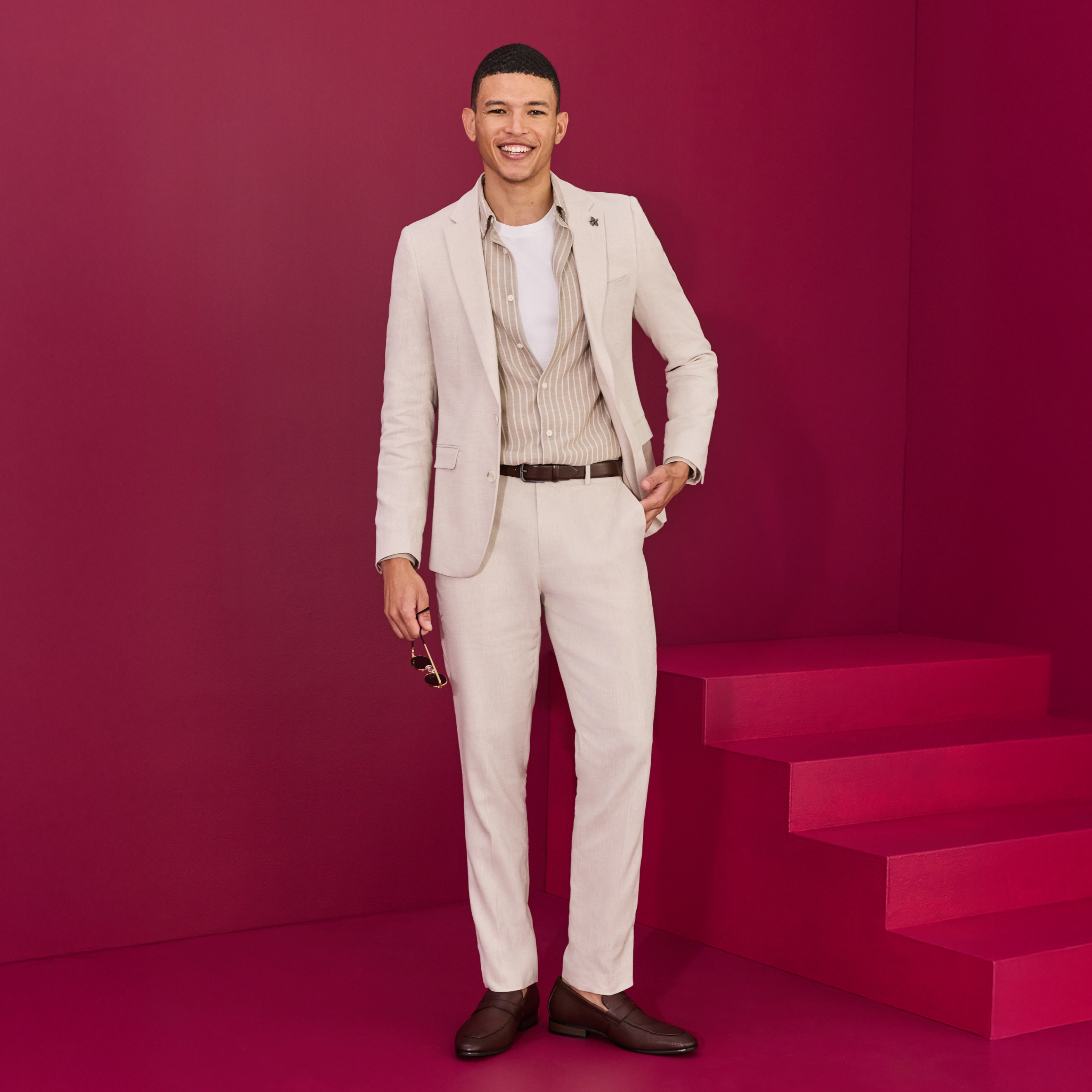 Carter Stretch Linen Blend Slim Suit