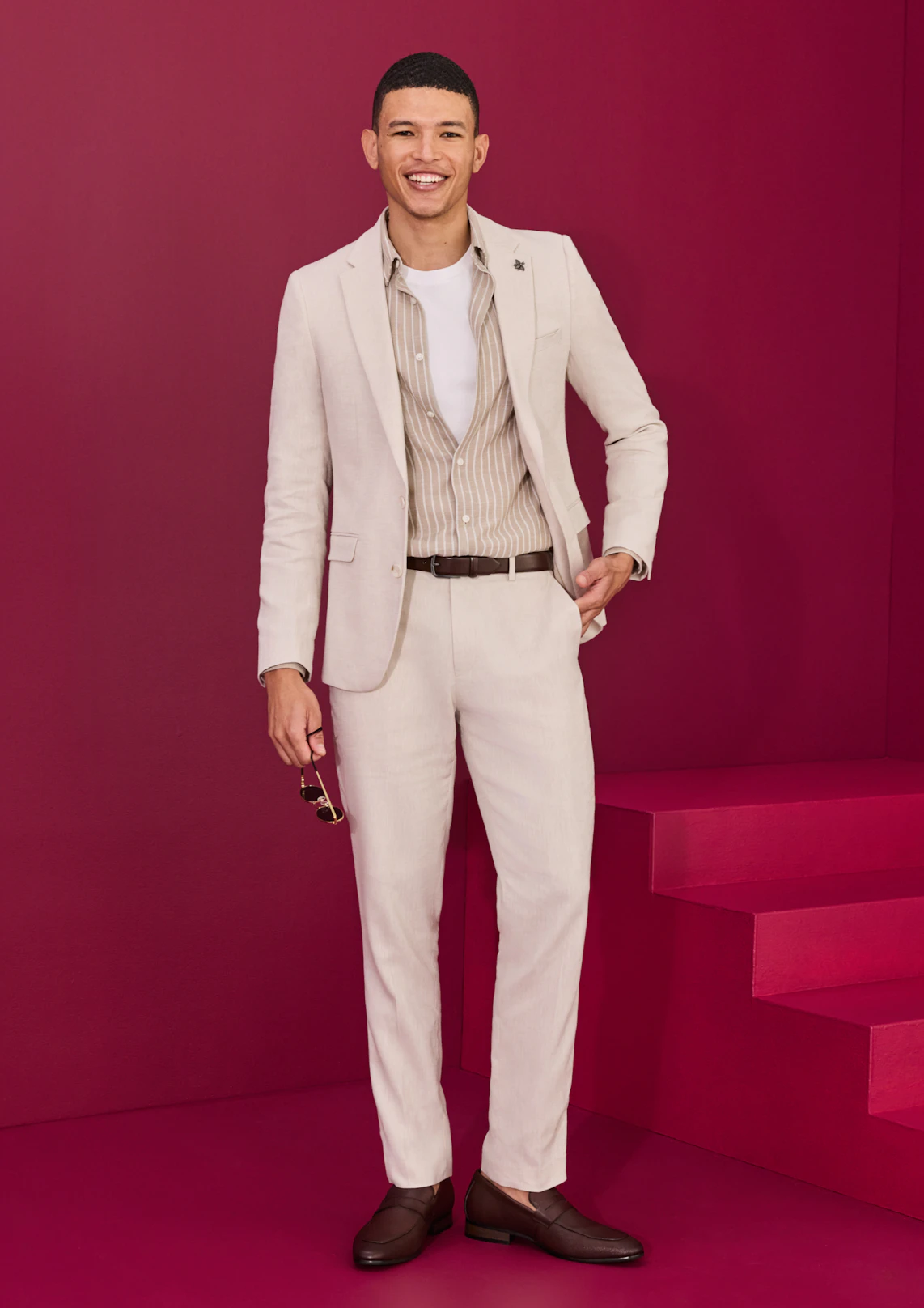 Carter Stretch Linen Blend Slim Suit