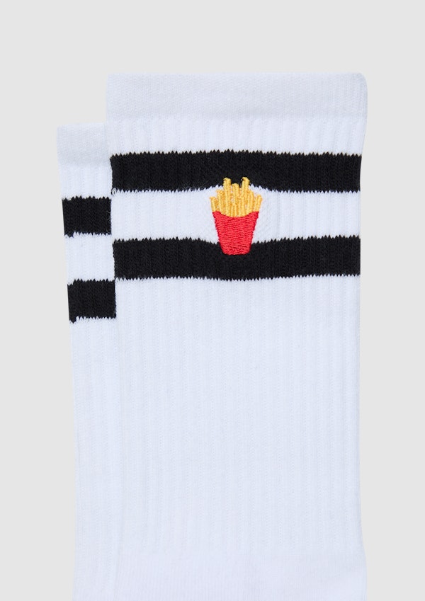White Hot Chips Embroidered Sock