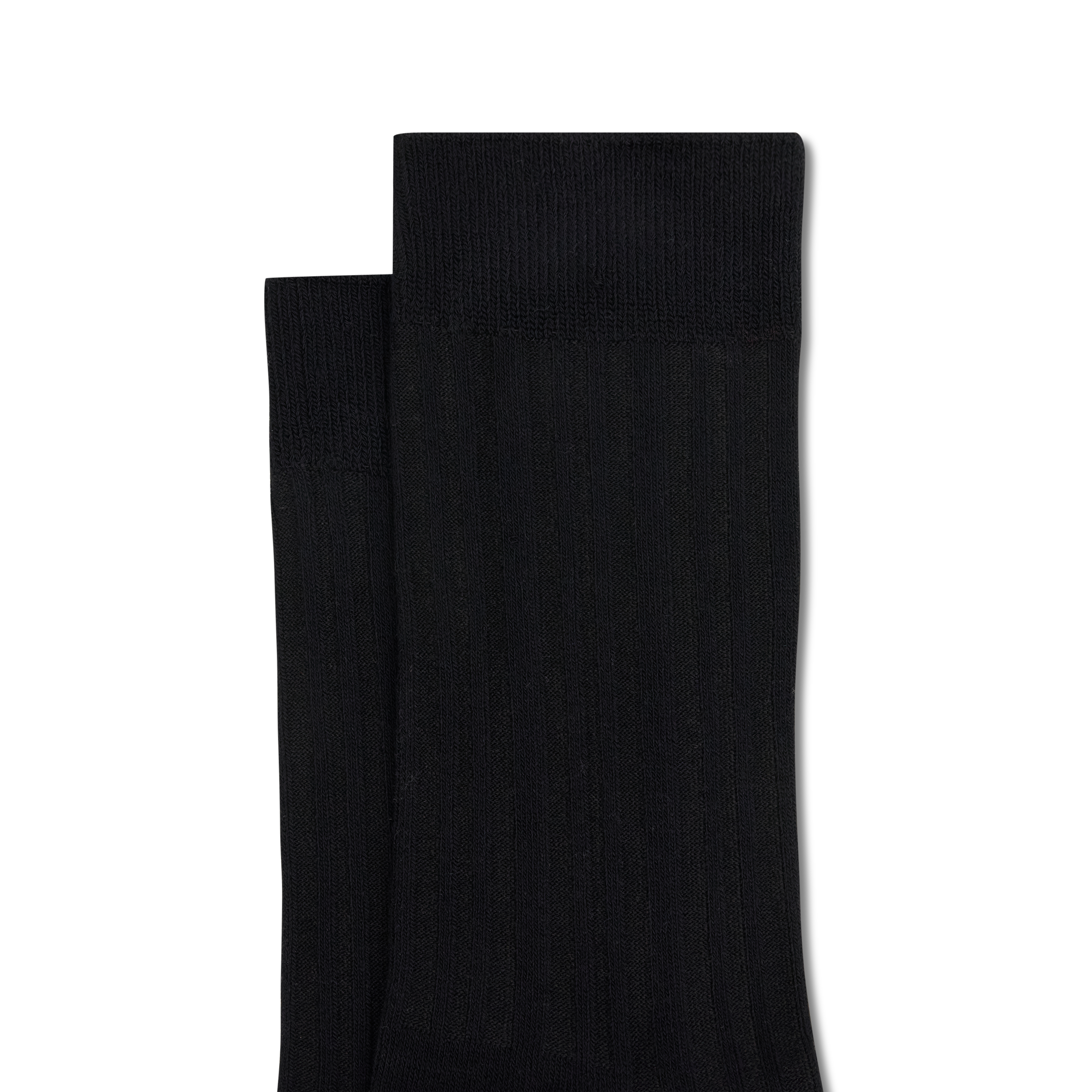 Black Bamboo Ribbed Sock