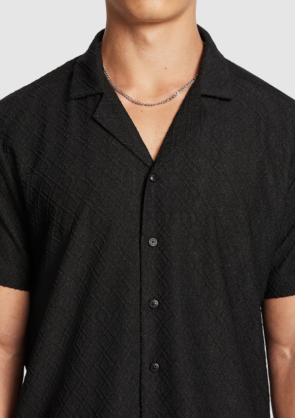 Black Murdock Textured Shirt