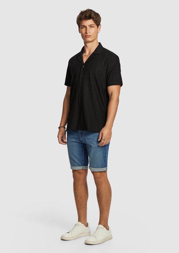 Black Murdock Textured Shirt