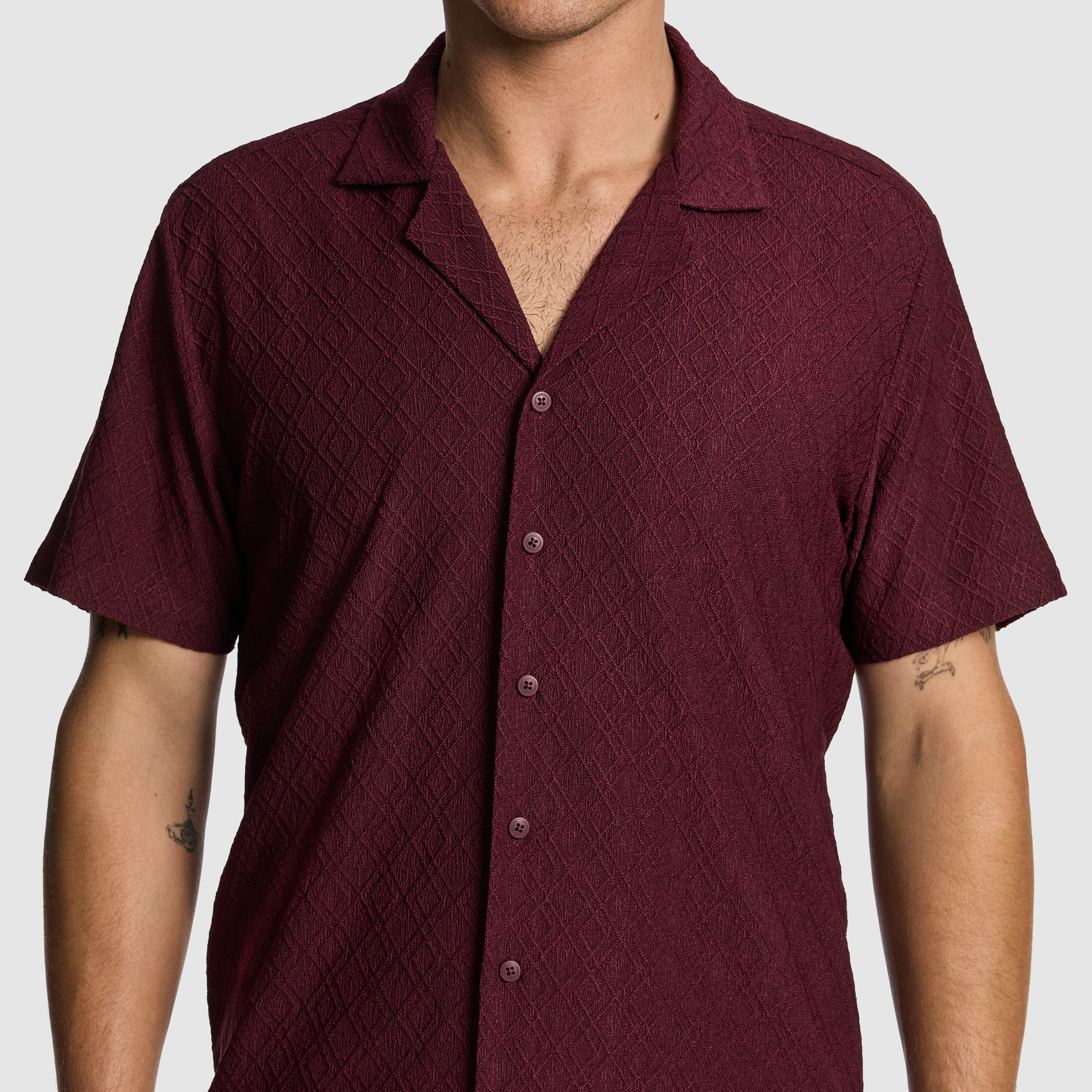 Burgundy Murdock Textured Shirt