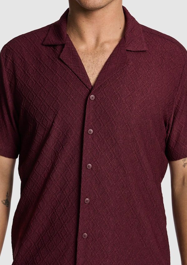 Burgundy Murdock Textured Shirt
