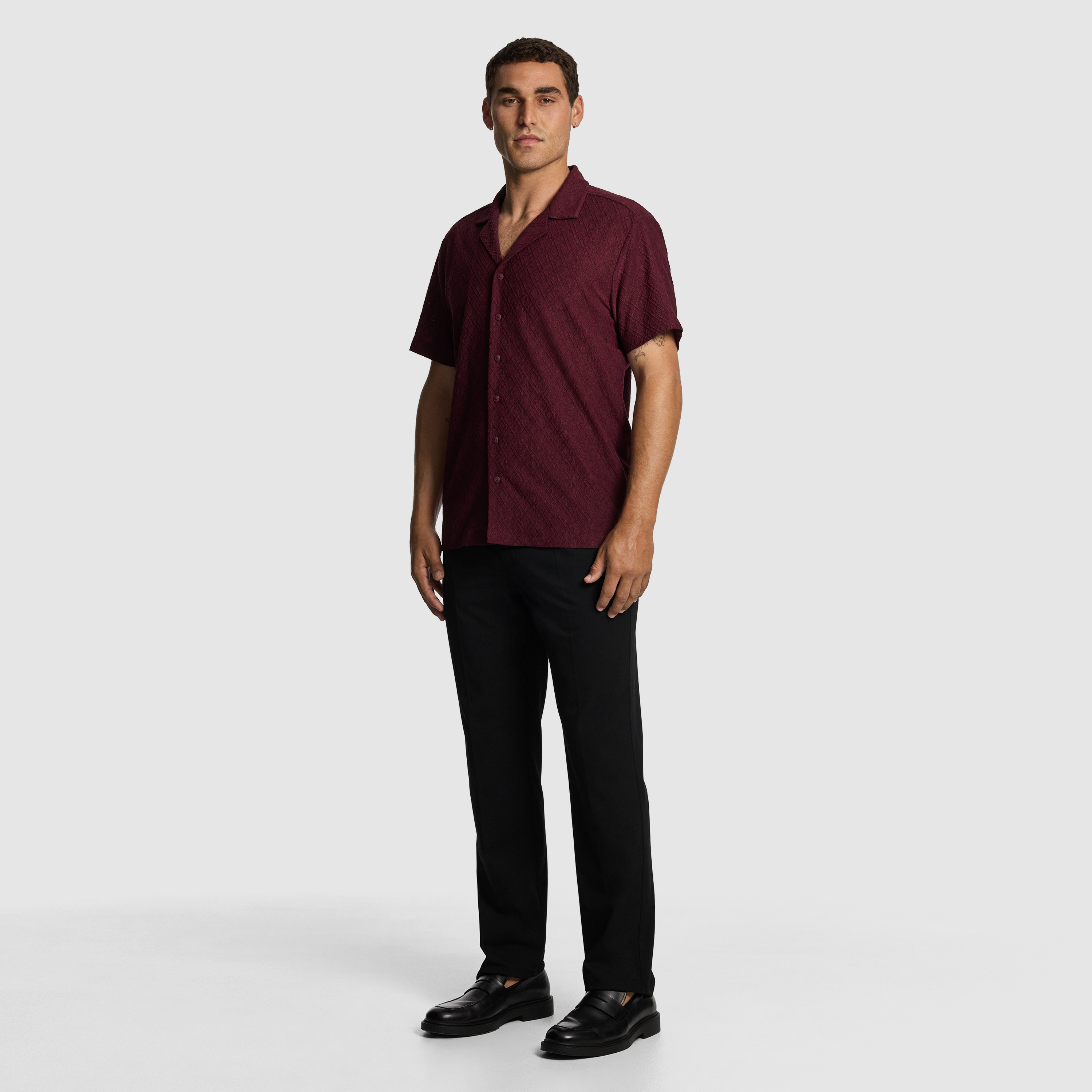 Burgundy Murdock Textured Shirt