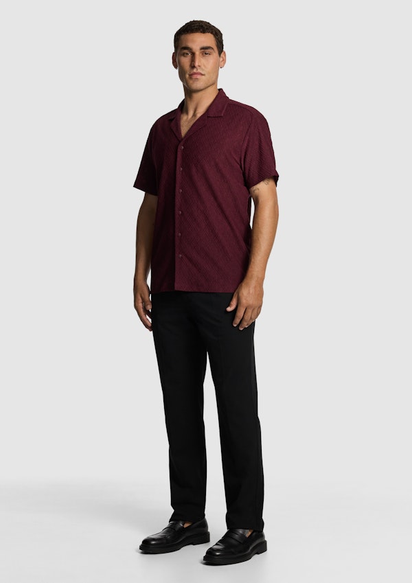 Burgundy Murdock Textured Shirt