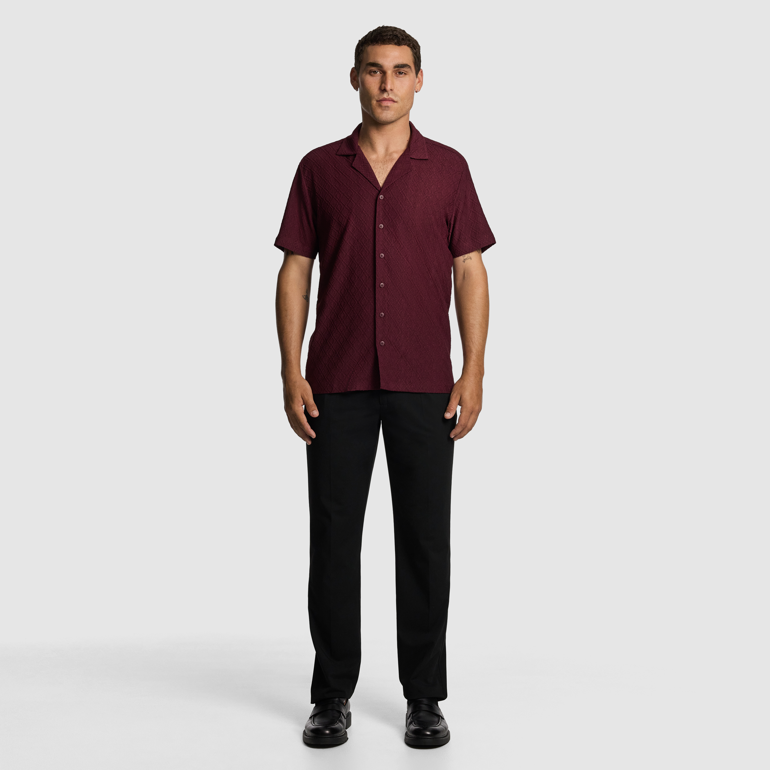 Burgundy Murdock Textured Shirt