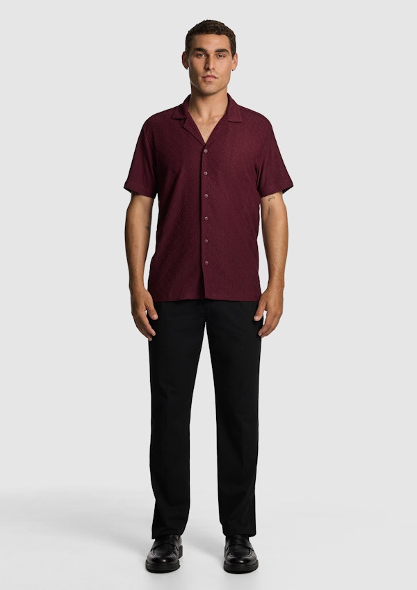Burgundy Murdock Textured Shirt