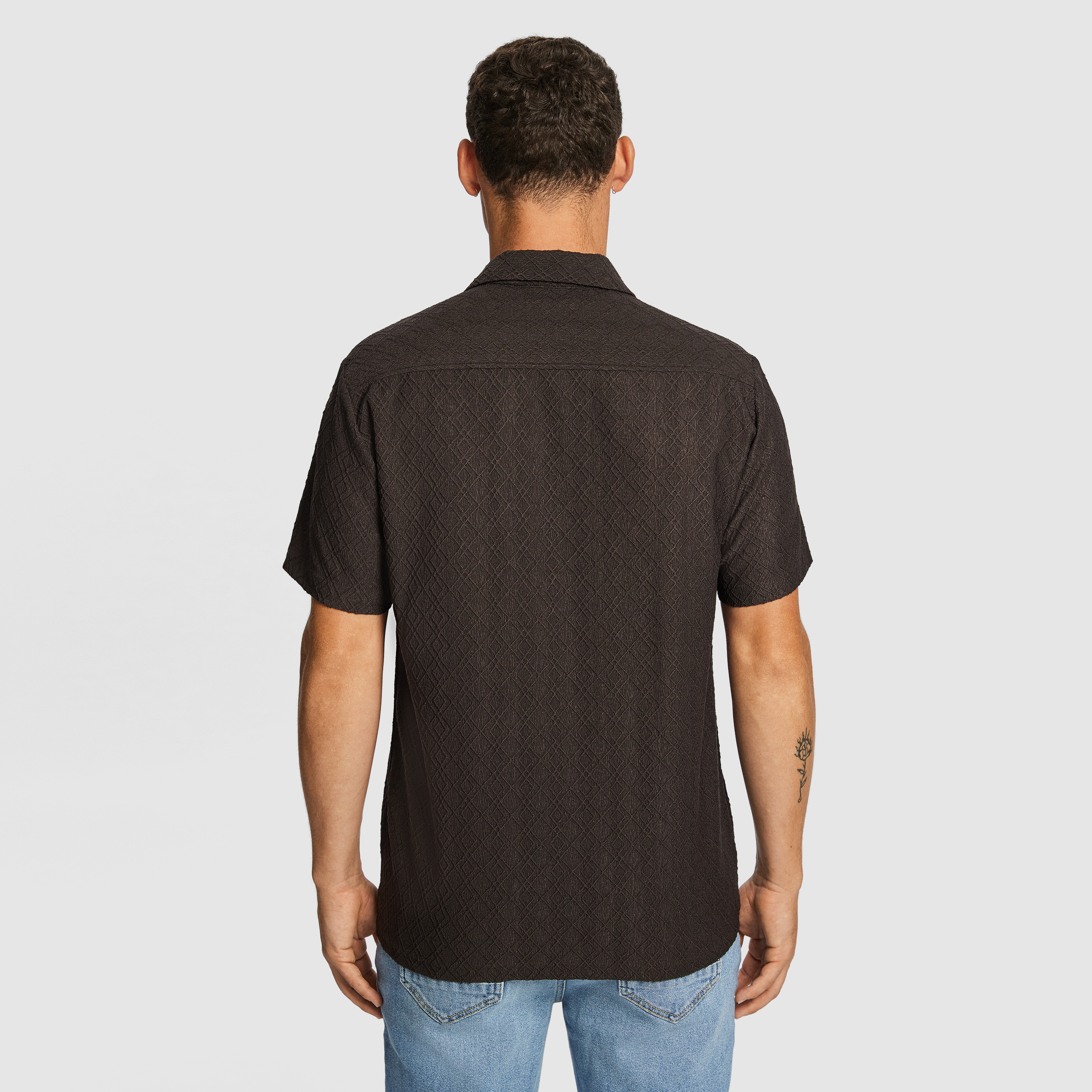 Chocolate Murdock Textured Shirt