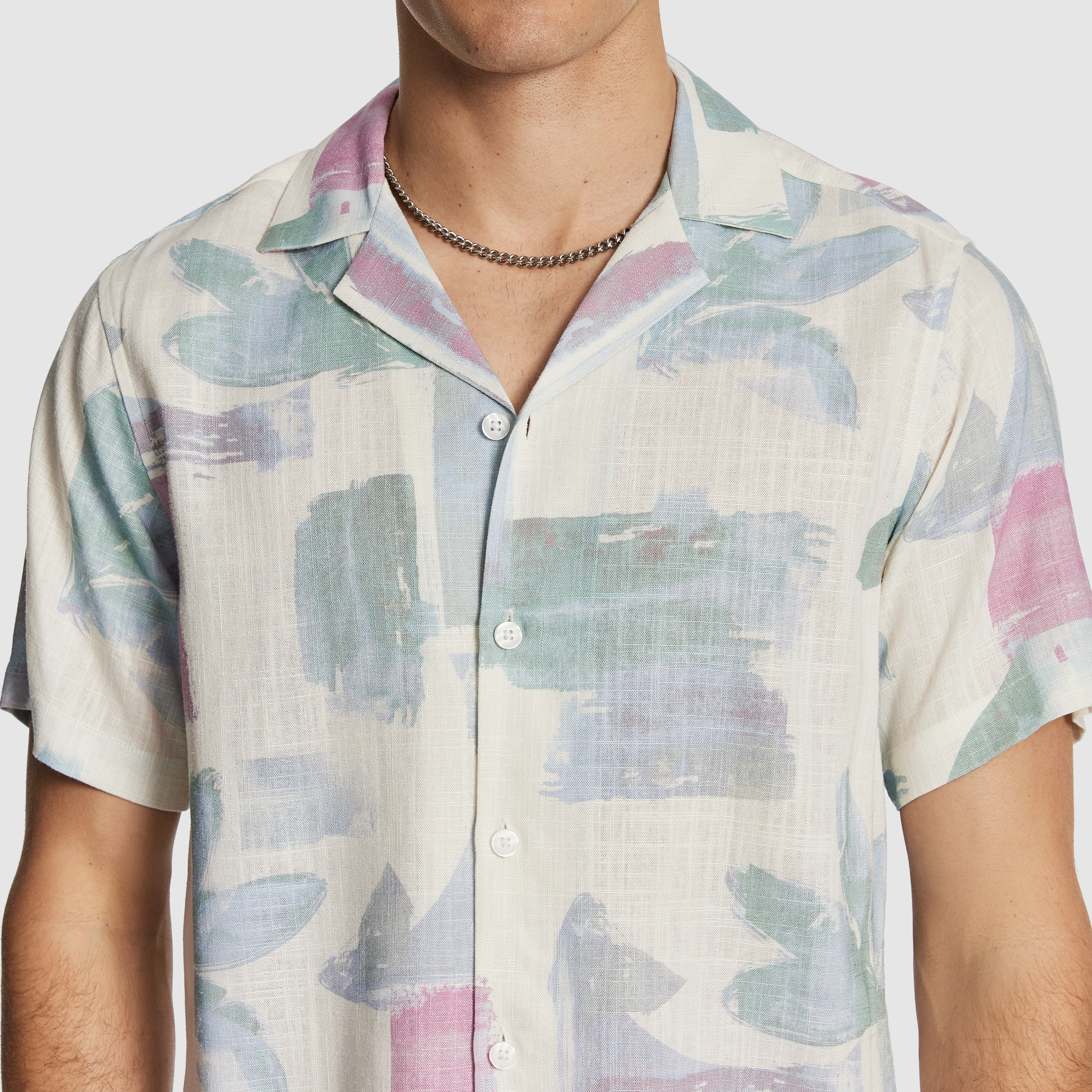 Pink Eden Linen Blend Shirt