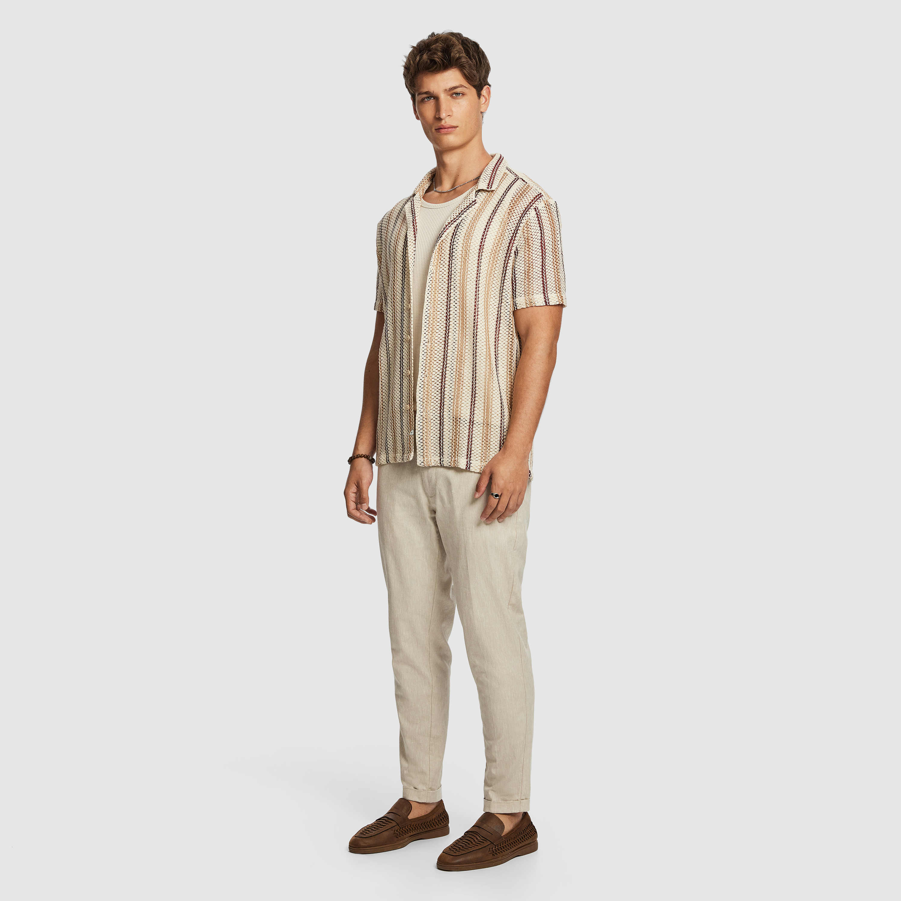 Burgundy Mario Crochet Shirt