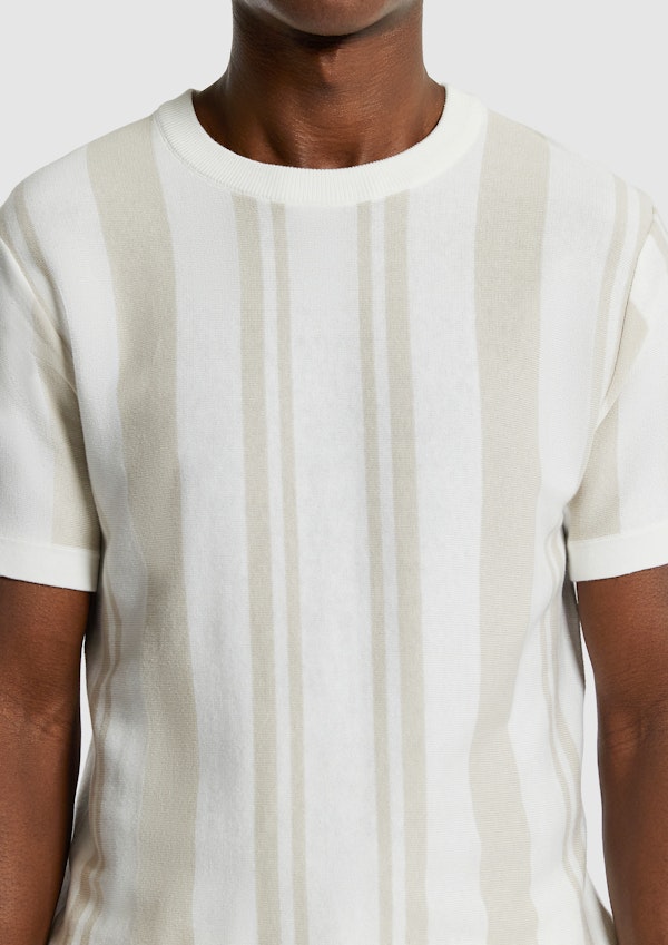 Natural Merida Knitted Stripe Tee