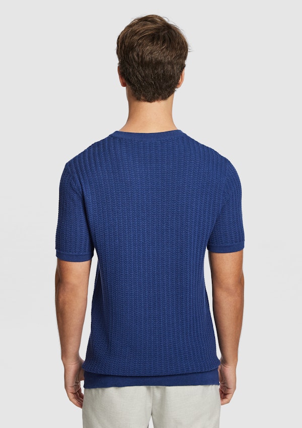 Blue Theodore Knitted Tee