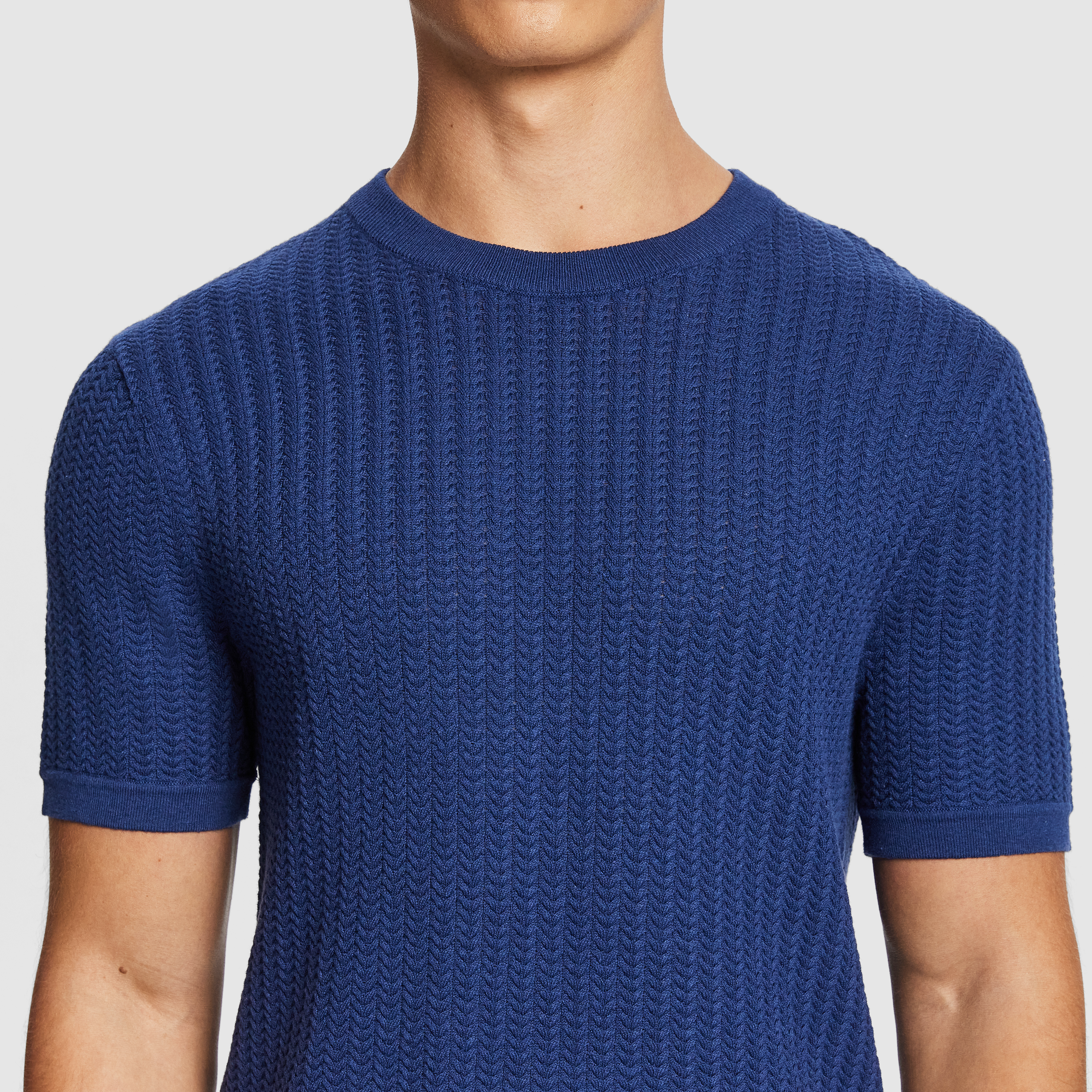 Blue Theodore Knitted Tee