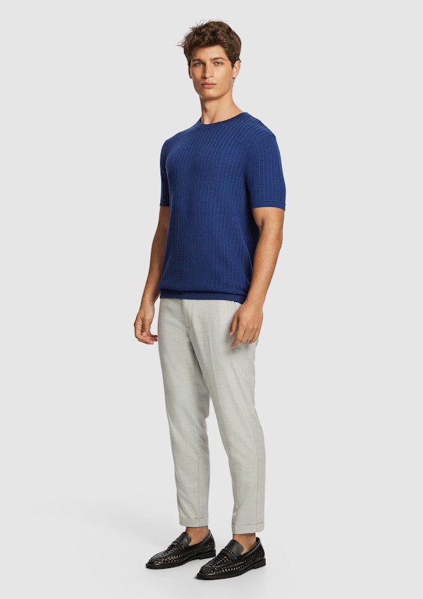 Blue Theodore Knitted Tee