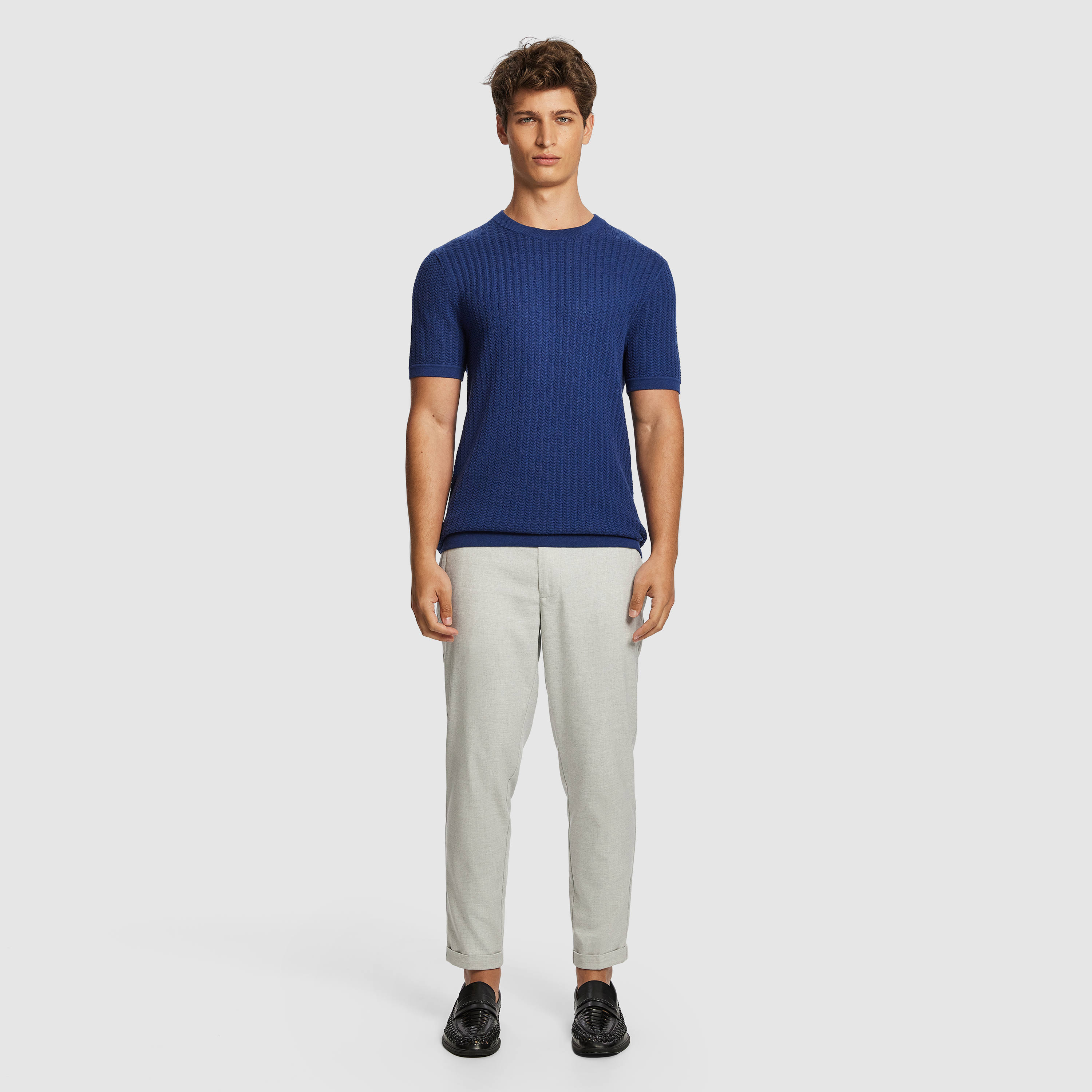 Blue Theodore Knitted Tee