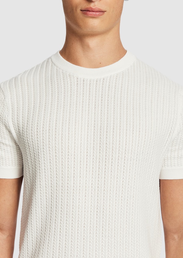 White Theodore Knitted Tee