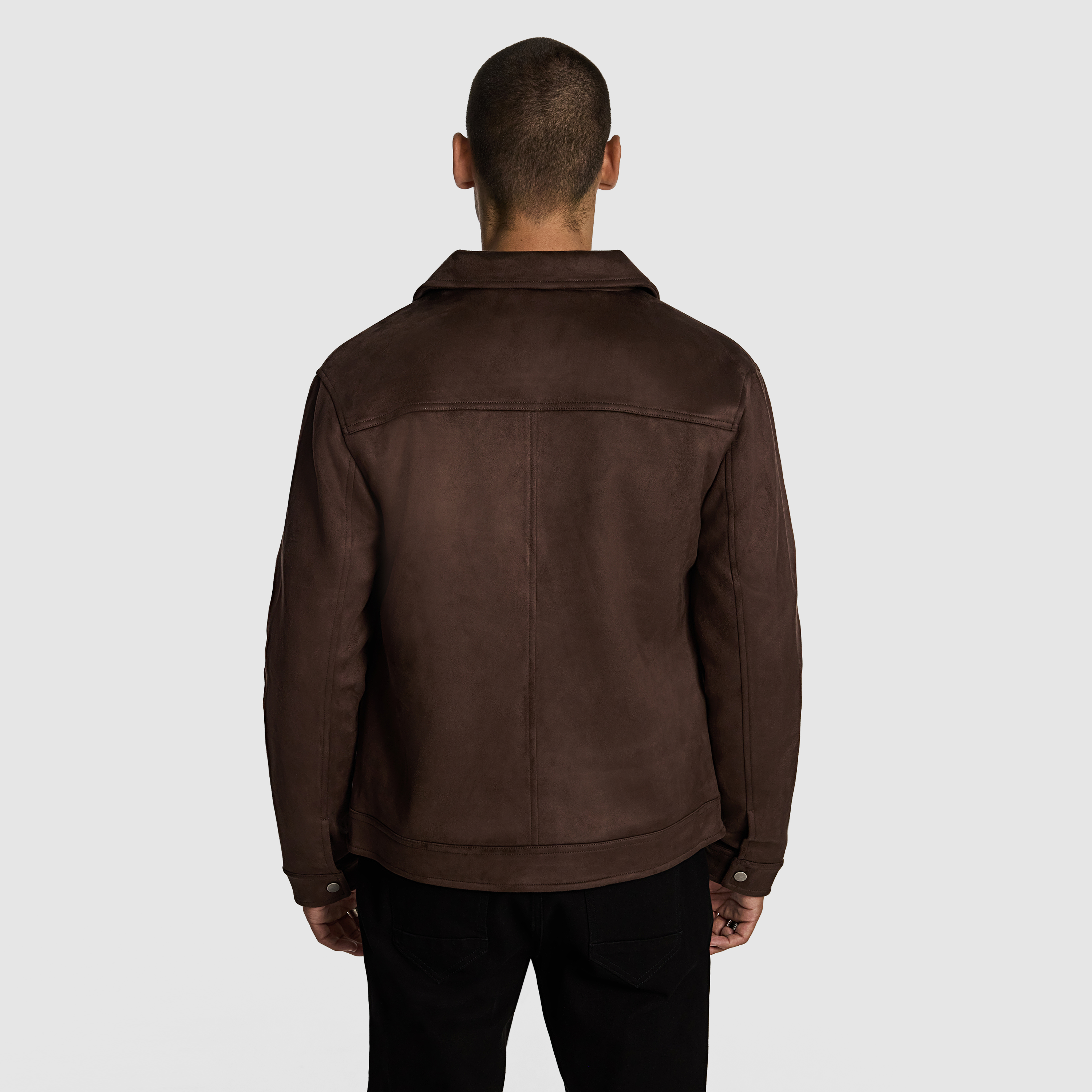 Chocolate Sutherland Faux Suede Jacket