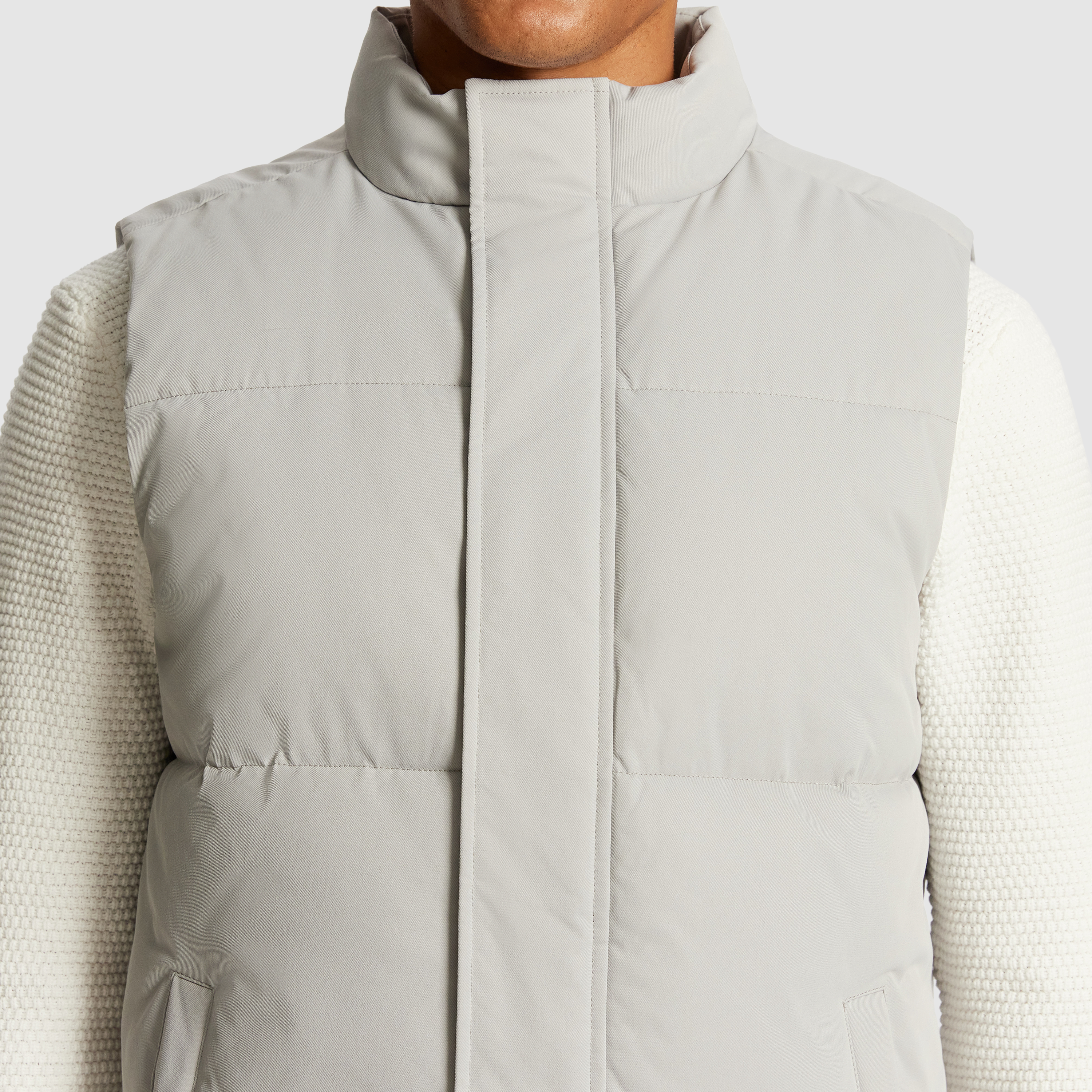 Ice Grey Forbes Puffer Vest