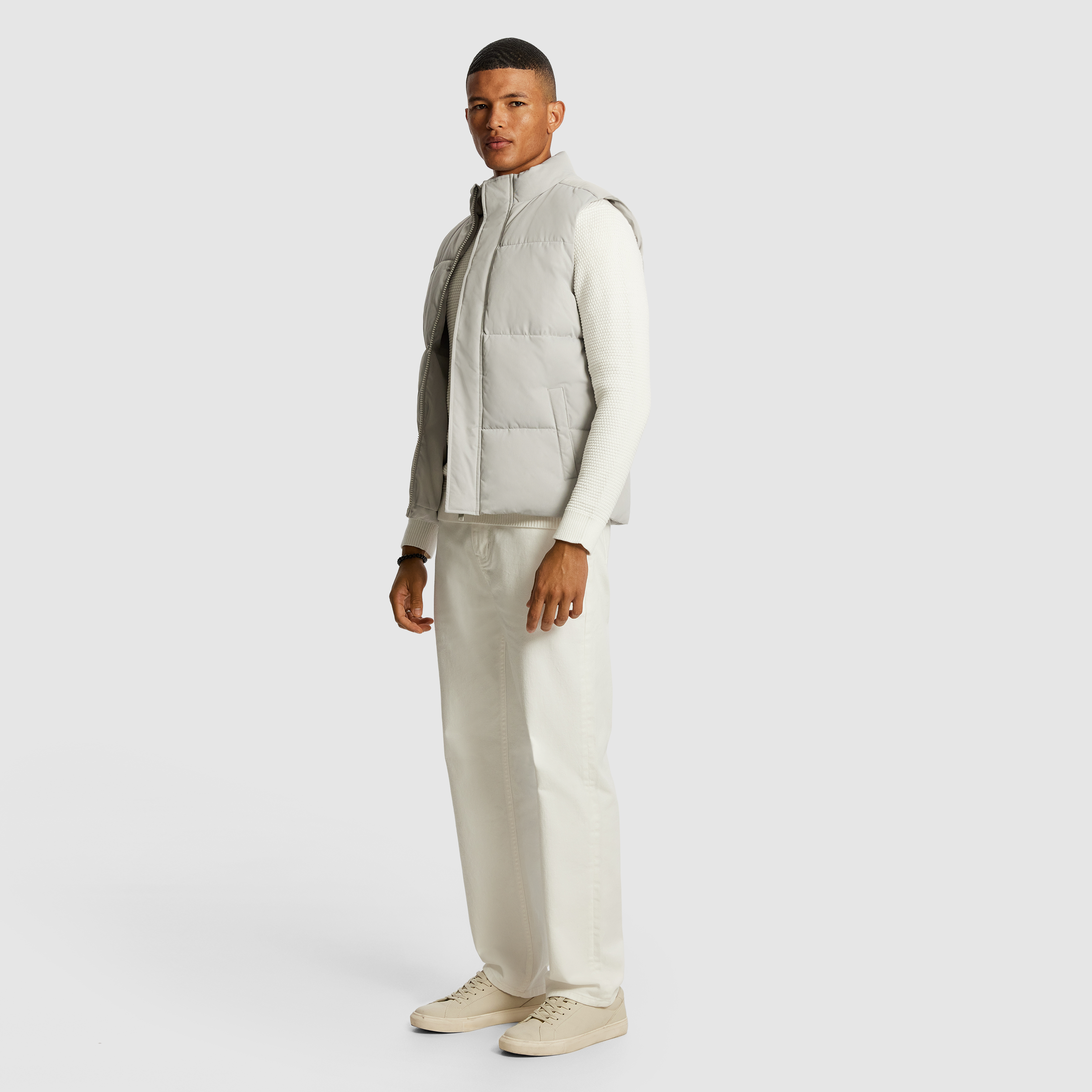 Ice Grey Forbes Puffer Vest