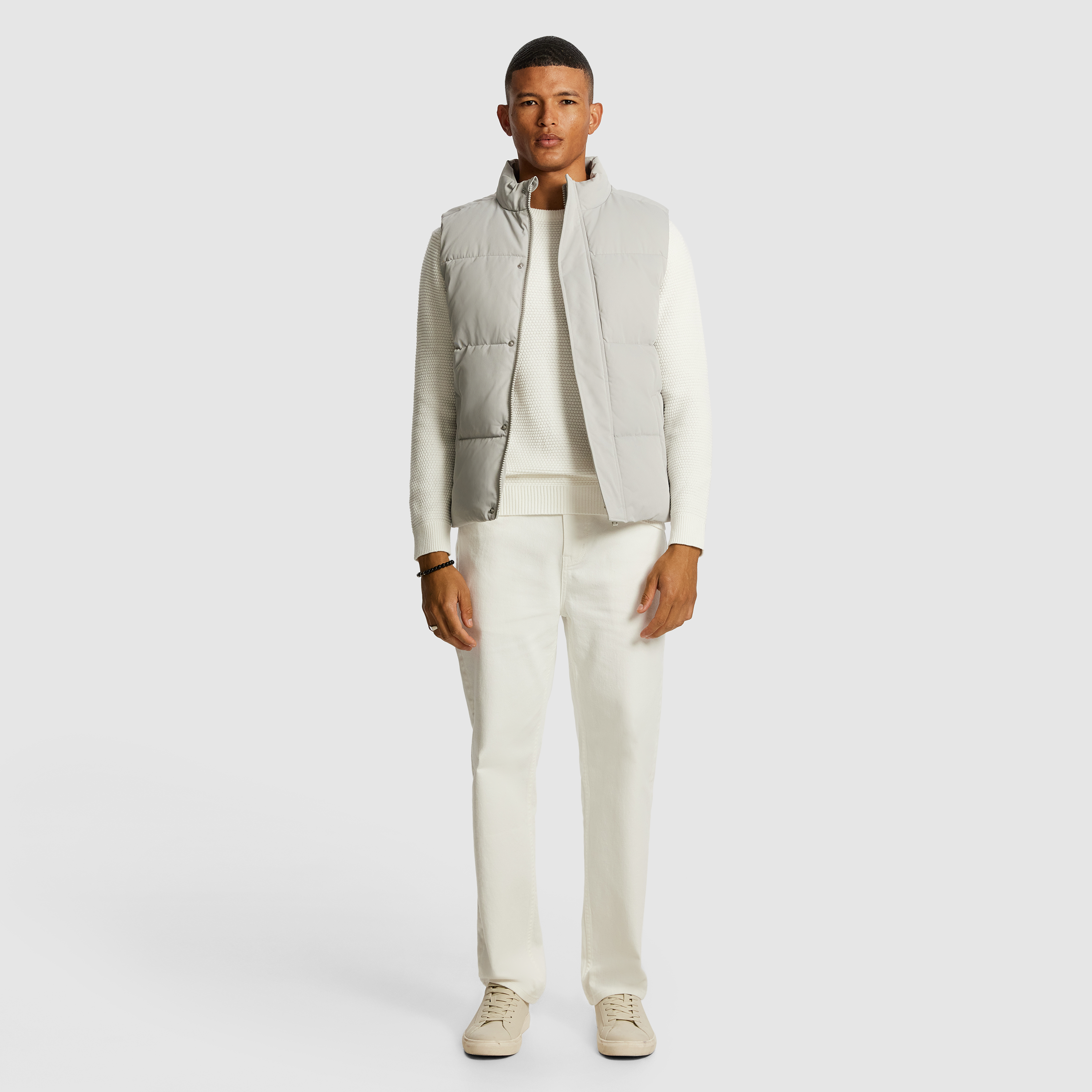 Ice Grey Forbes Puffer Vest