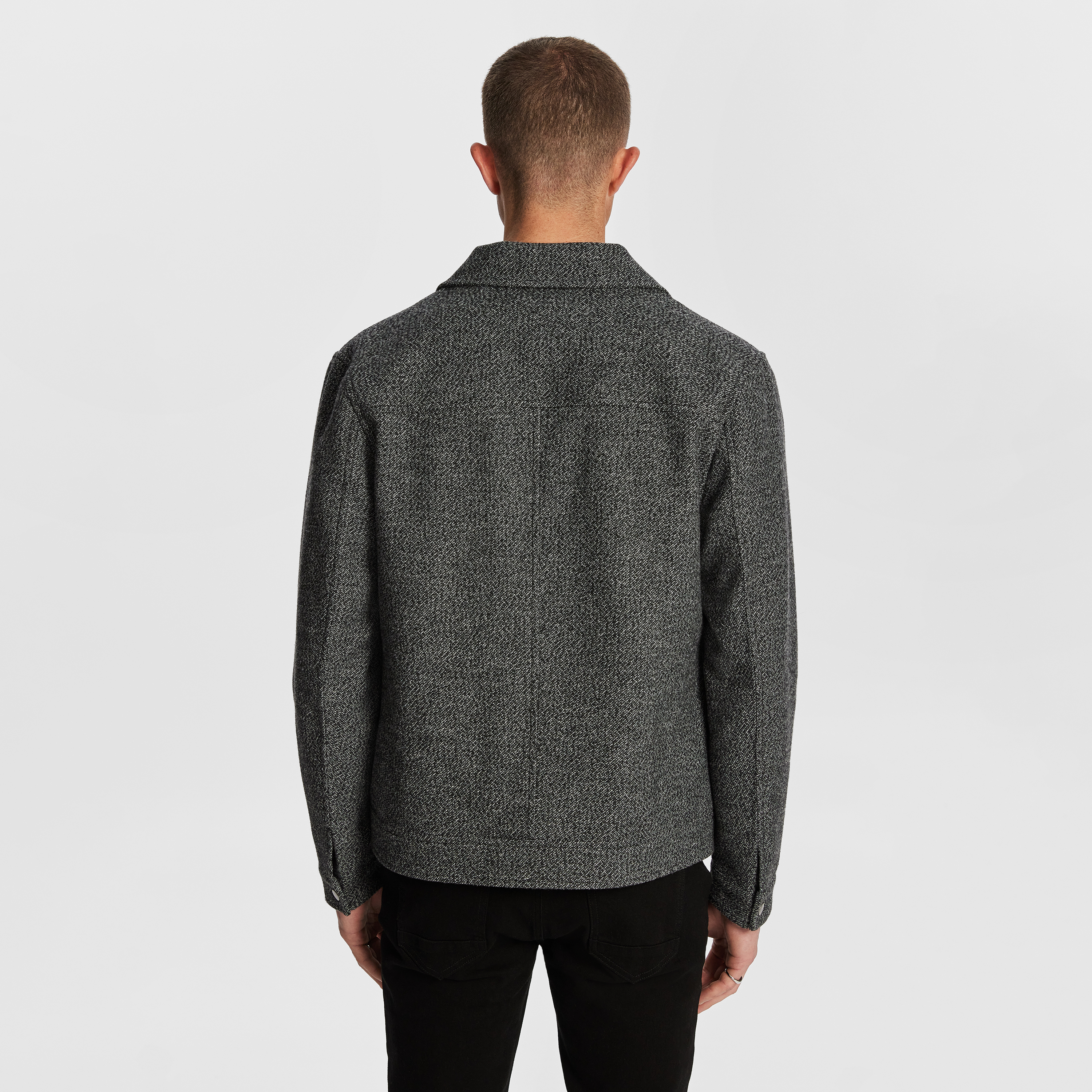 Charcoal Hughes Wool Blend Jacket