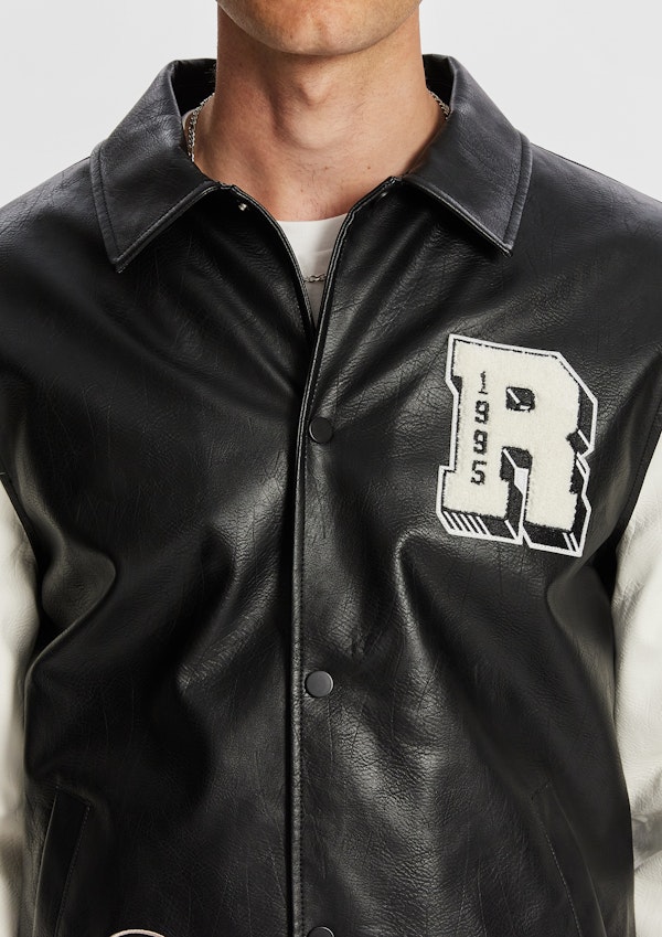 Black Stanford Varsity Jacket