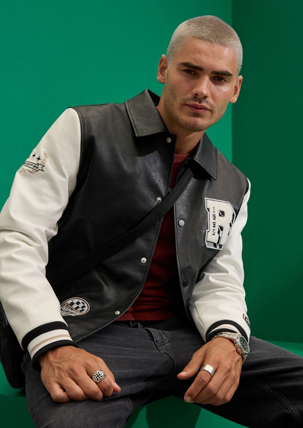 Black Stanford Varsity Jacket
