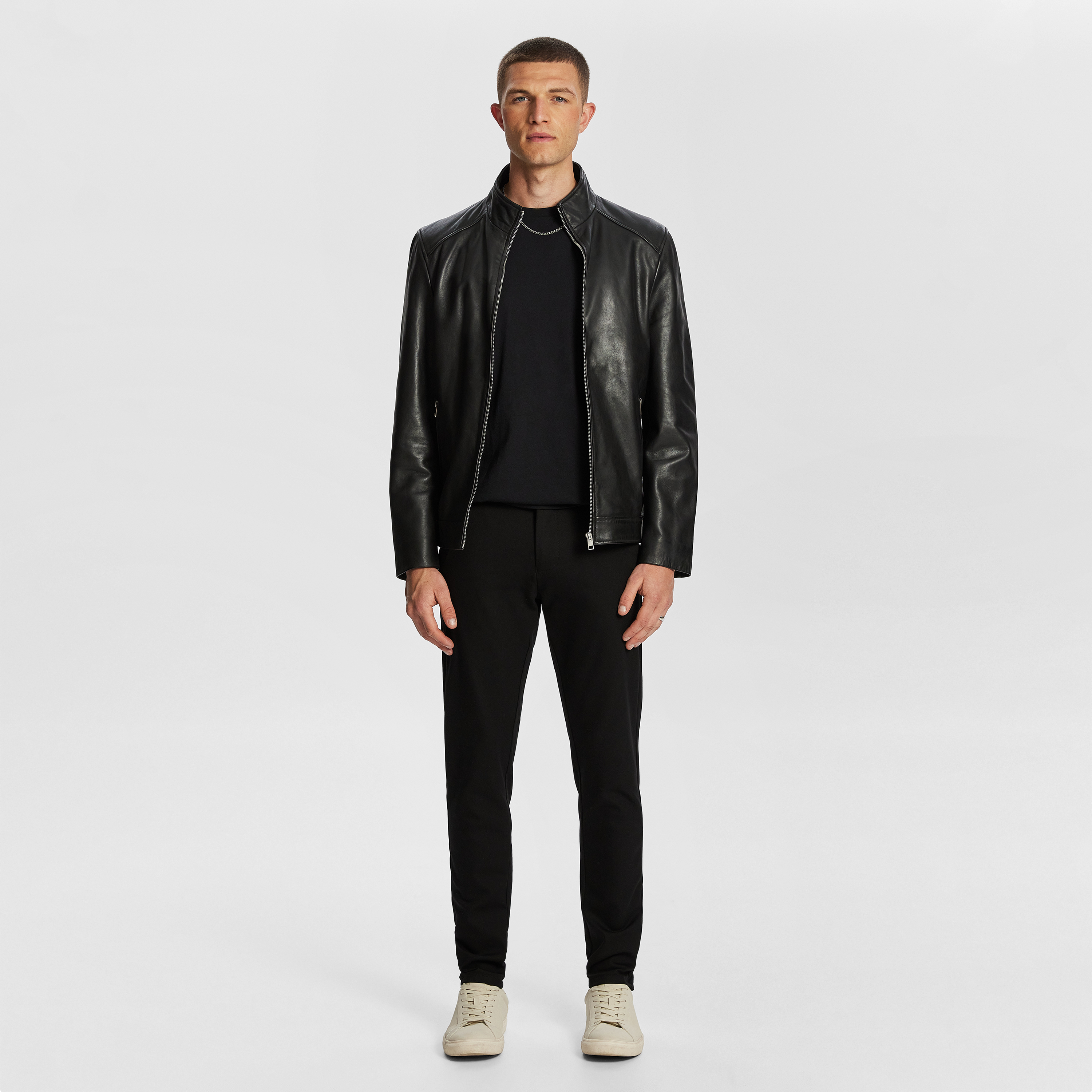 Black Hemsworth Leather Jacket