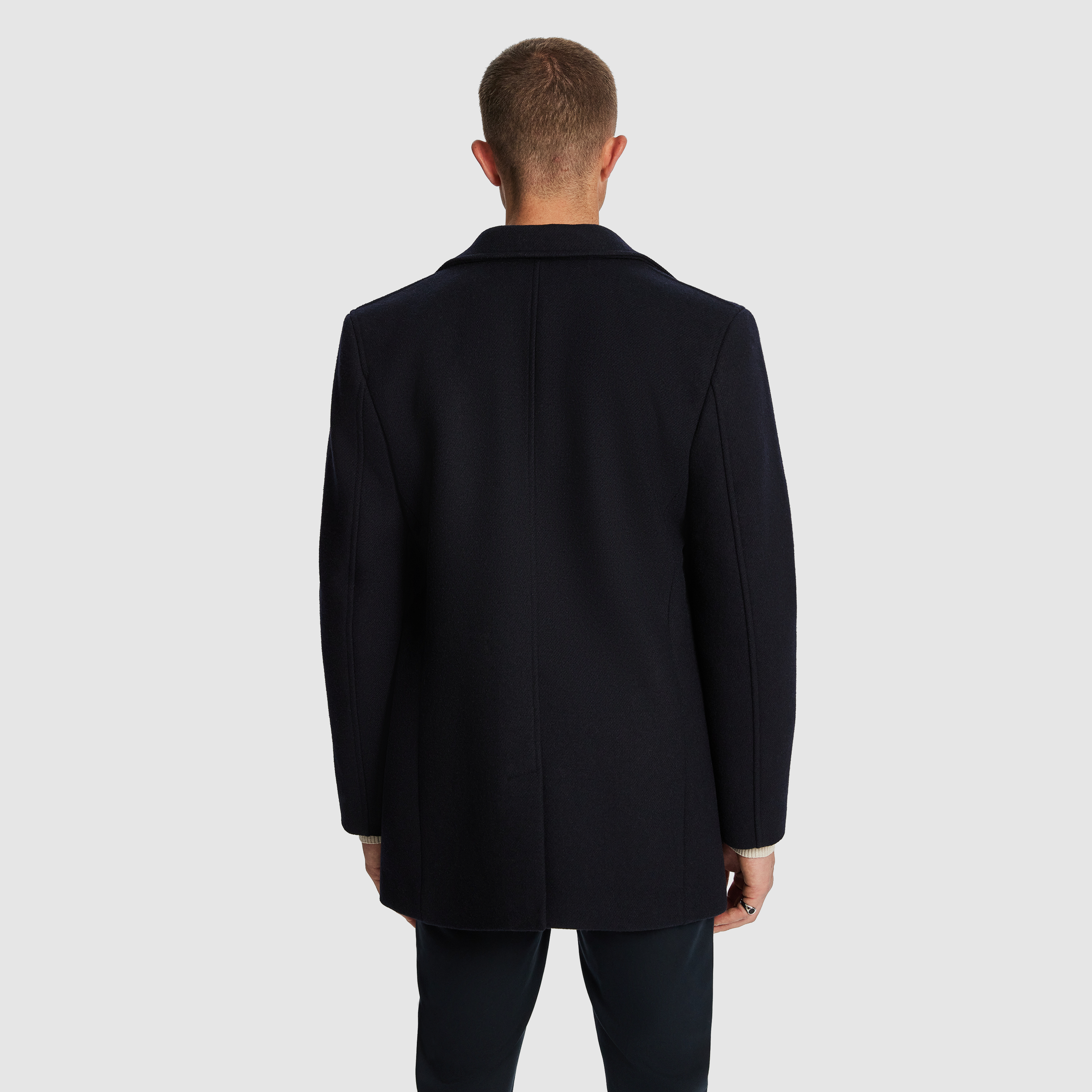 Linked Crombie Wool Blend Jacket