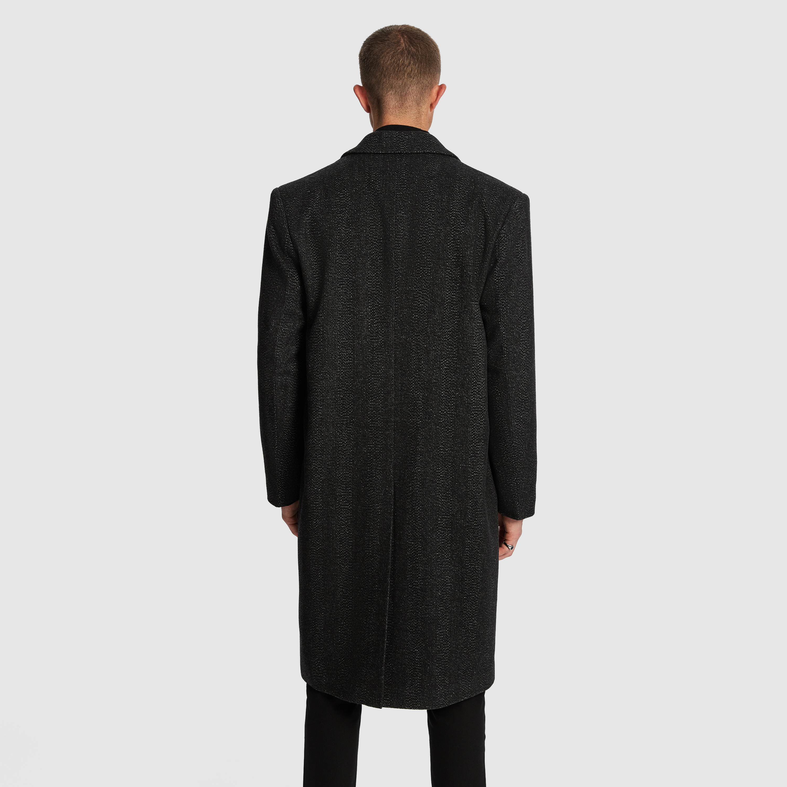 Charcoal Saint Oversized Textured Duster Coat