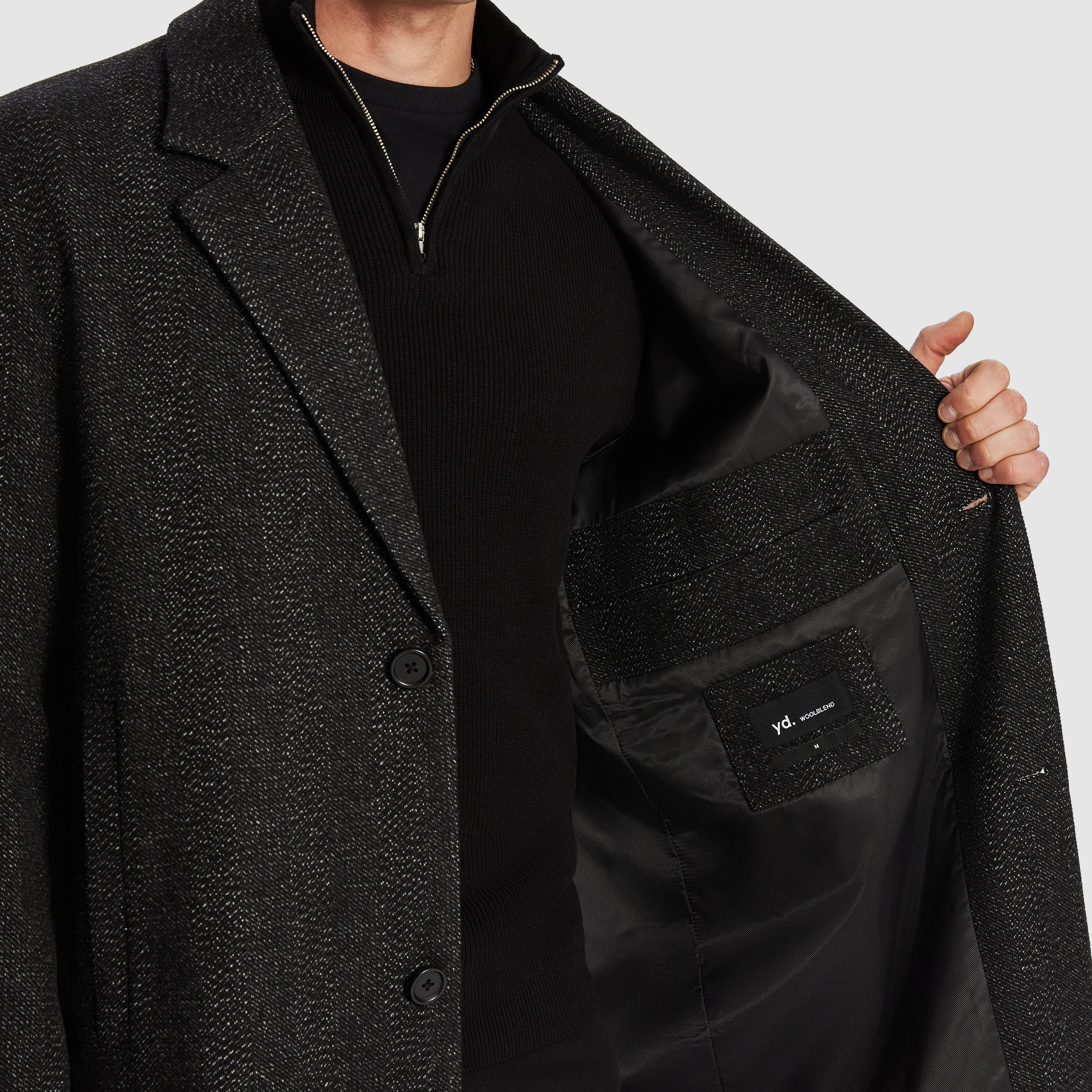 Charcoal Saint Oversized Textured Duster Coat