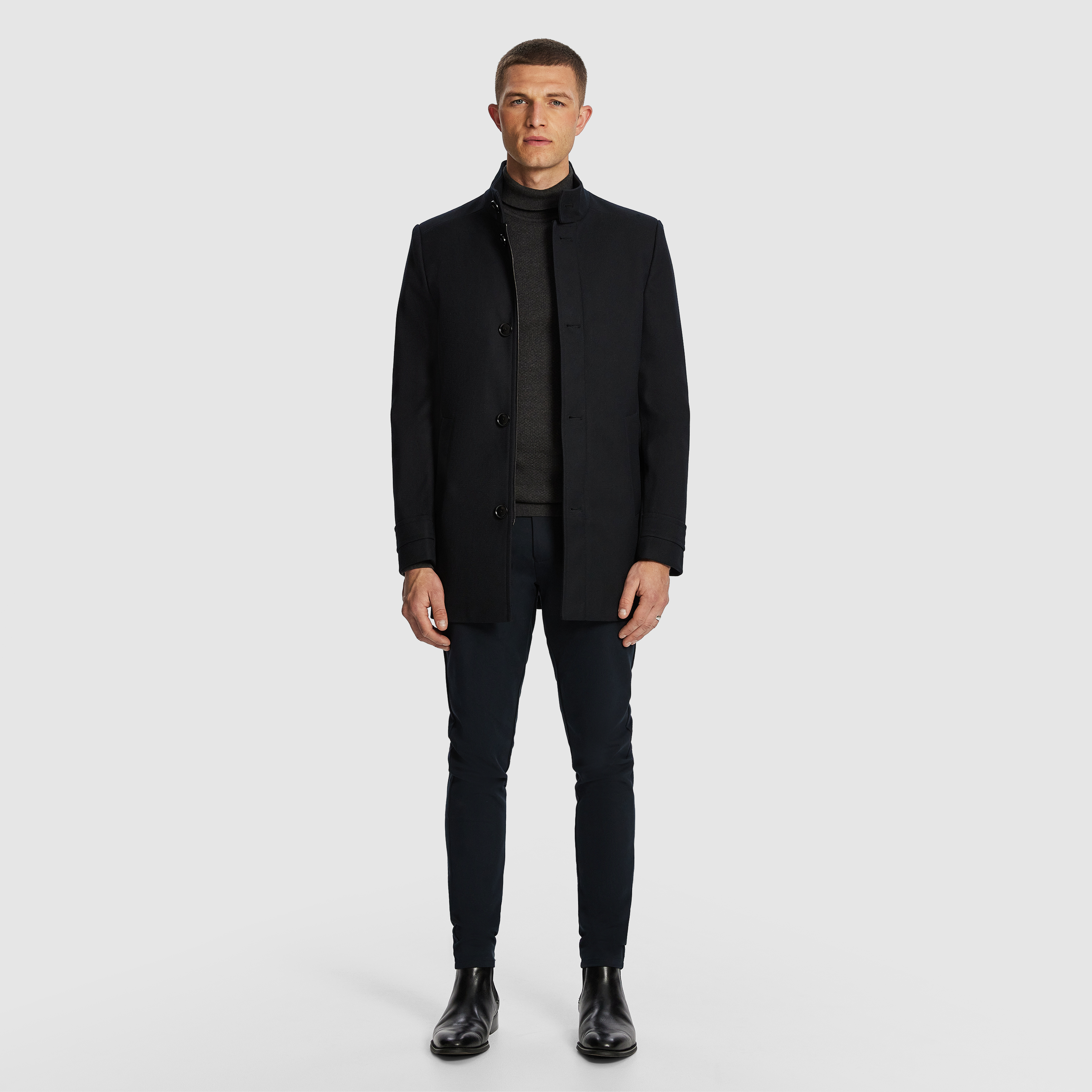 Black Trophy Stretch Textured Dress Jacket