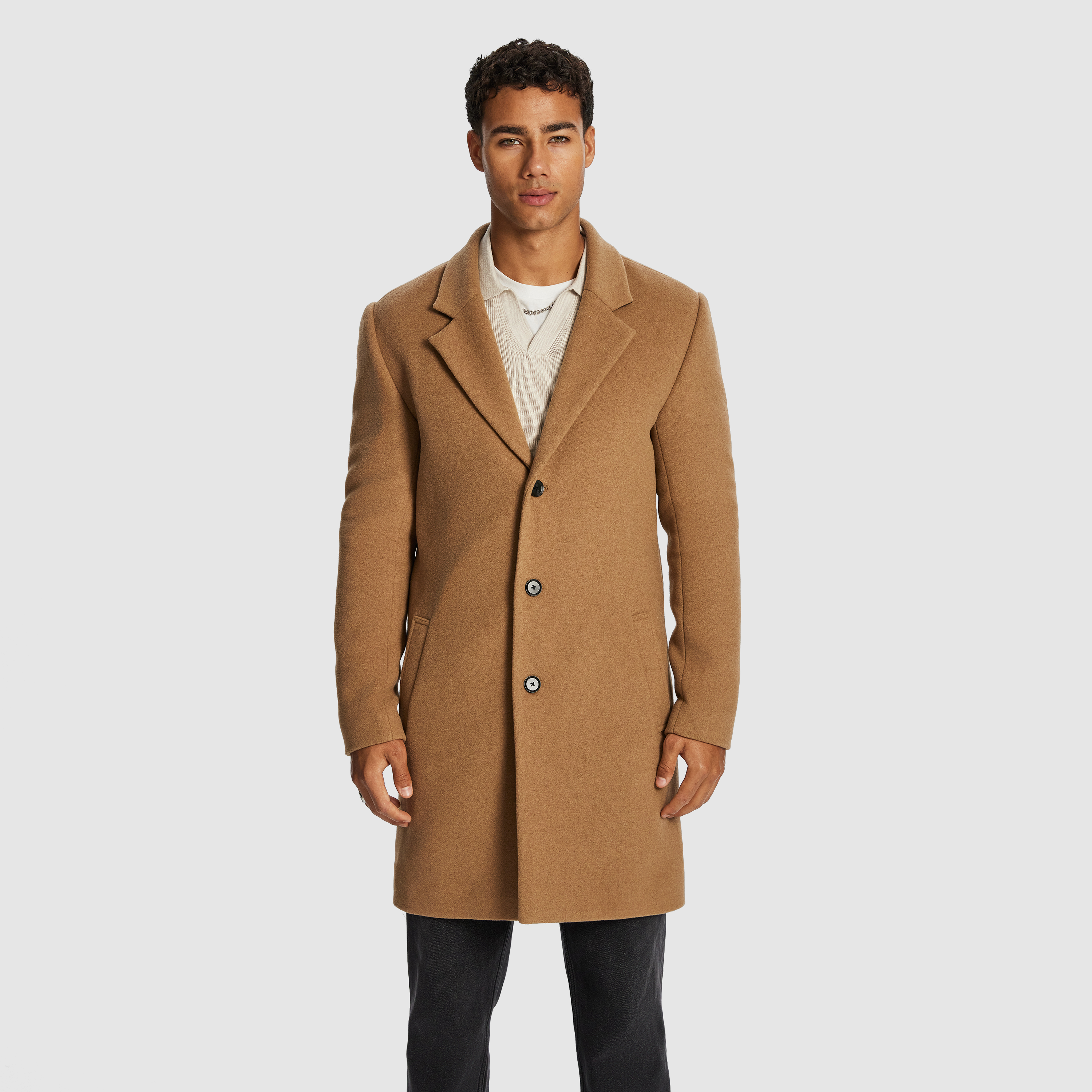 Alaskan Un Lined Wool Blend Duster Coat