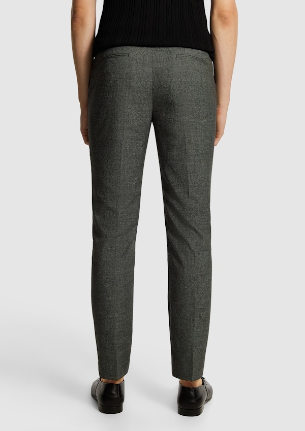 Charcoal Chapman Textured Stretch Slim Dress Pants