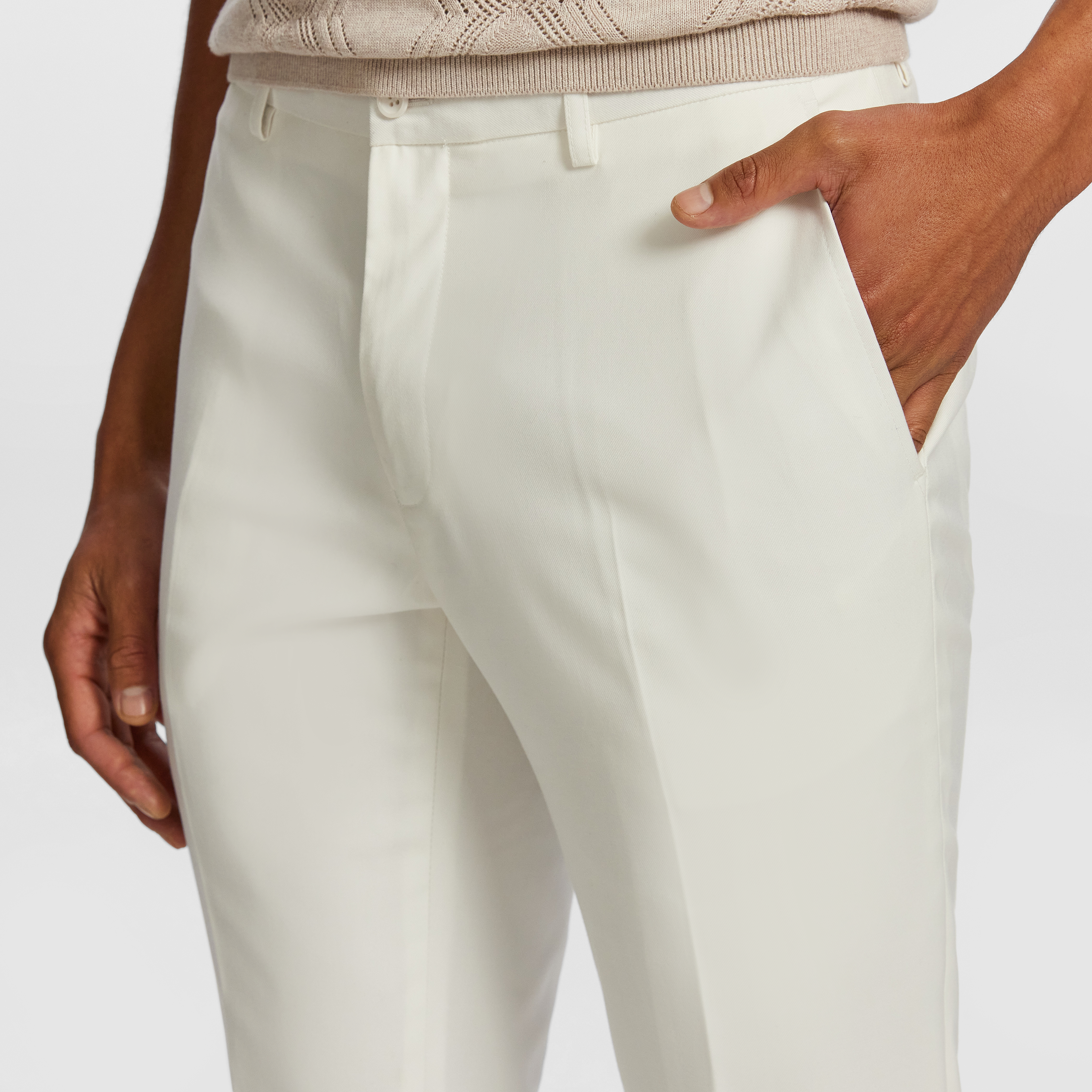 Blanc Stretch Skinny Dress Pant