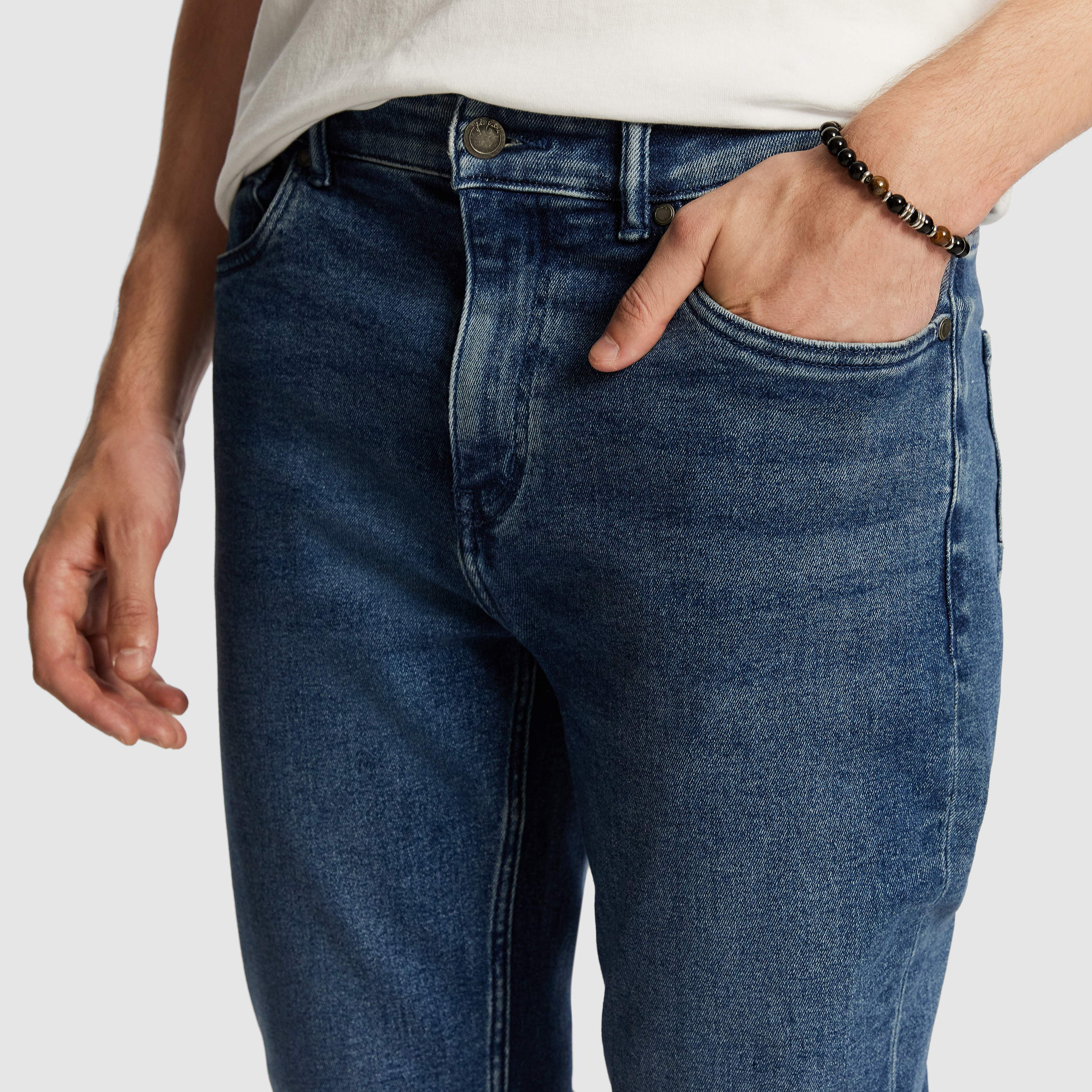 Mid Blue Jim Slim Jean