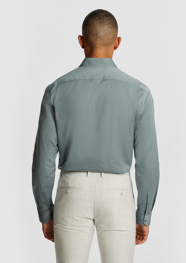 Eucalyptus Snapper Stretch Slim Fit Dress Shirt