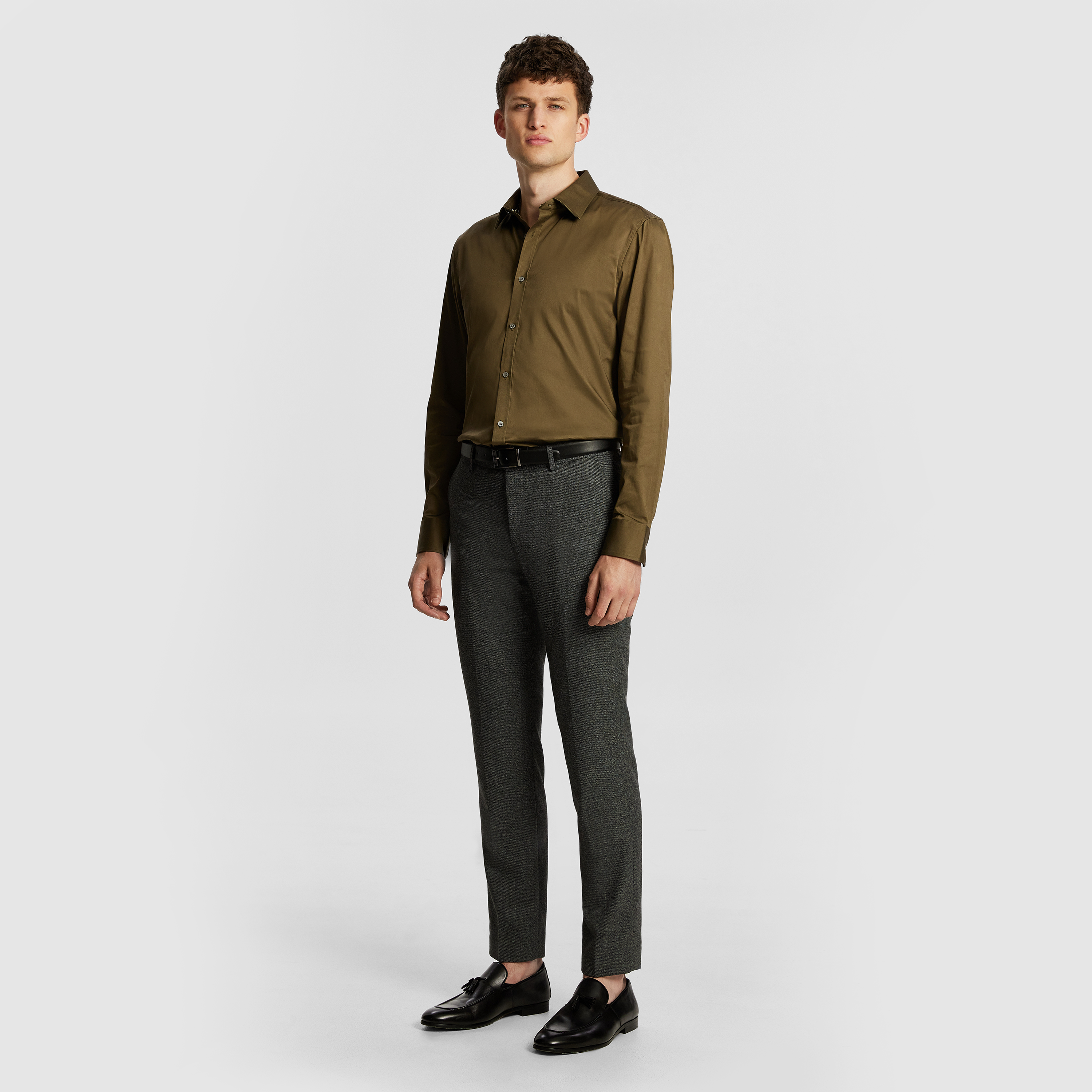 Olive Henry Stretch Slim Fit Dress Shirt